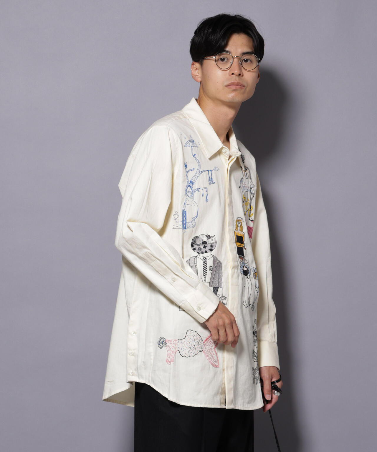 mii / PACED HAND EMBROIDERED SHIRT
