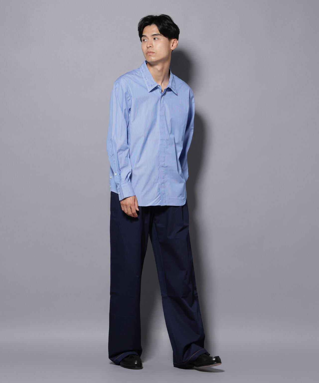 mii/CONTRASTED STITCH LARGE PANTS 6705227157