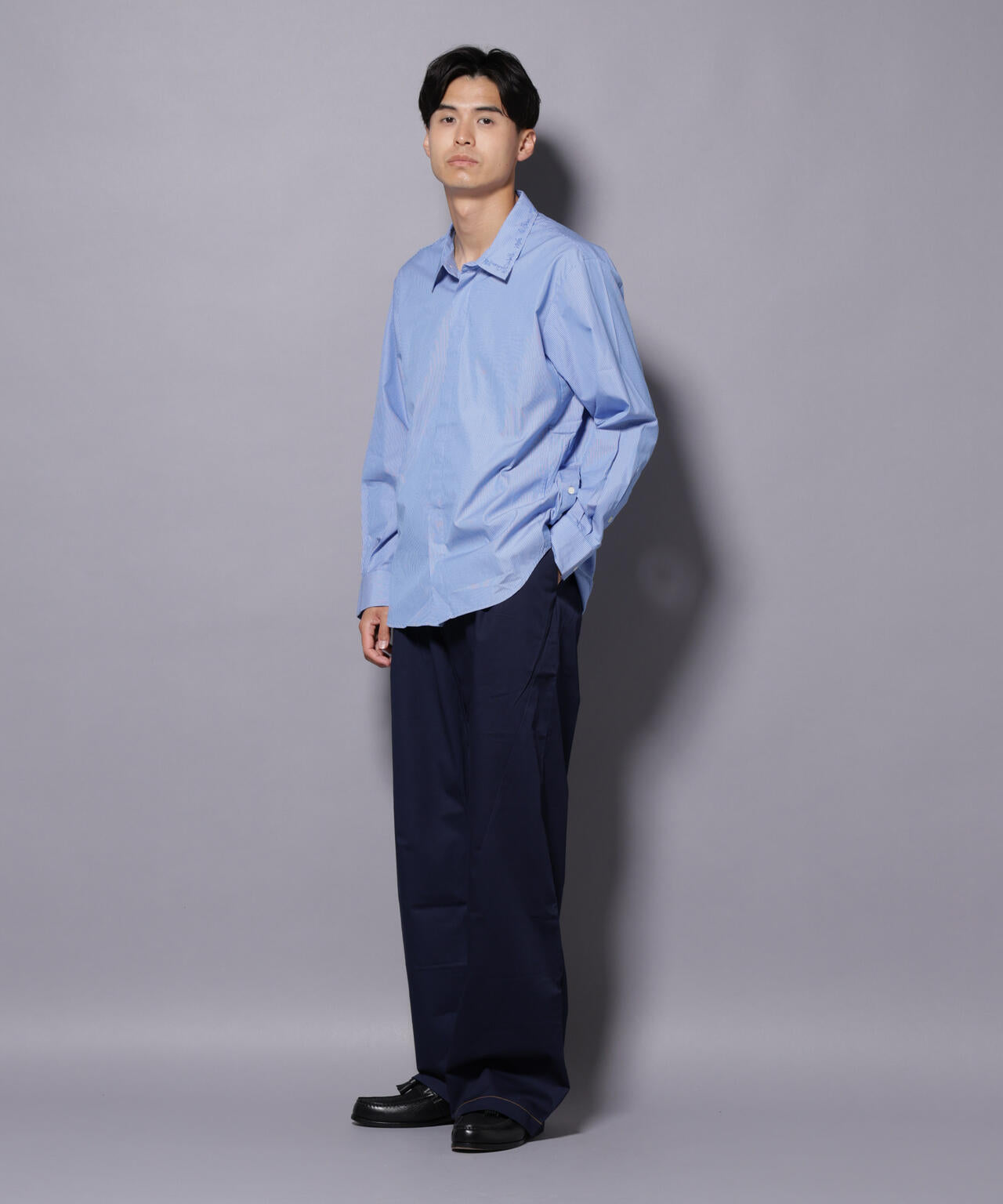 mii/CONTRASTED STITCH LARGE PANTS 6705227157