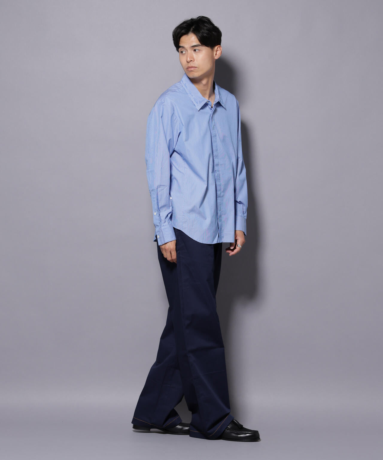 mii/CONTRASTED STITCH LARGE PANTS 6705227157
