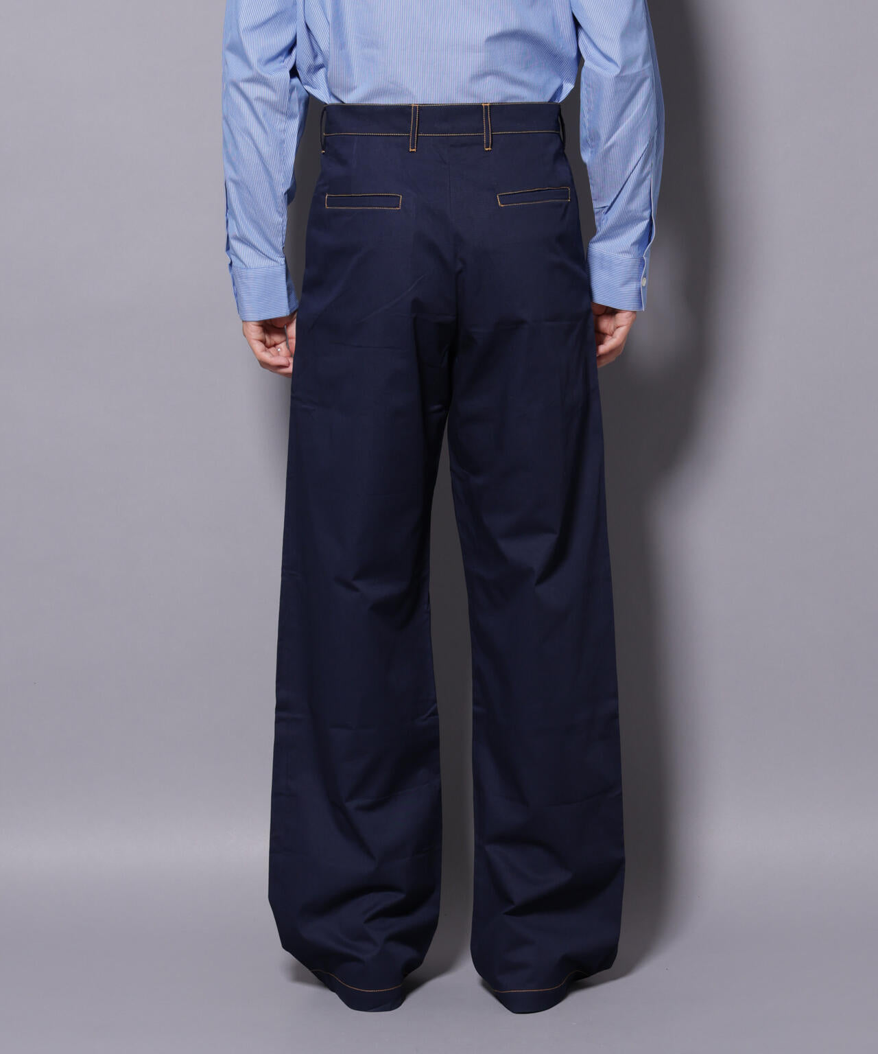 mii/CONTRASTED STITCH LARGE PANTS 6705227157