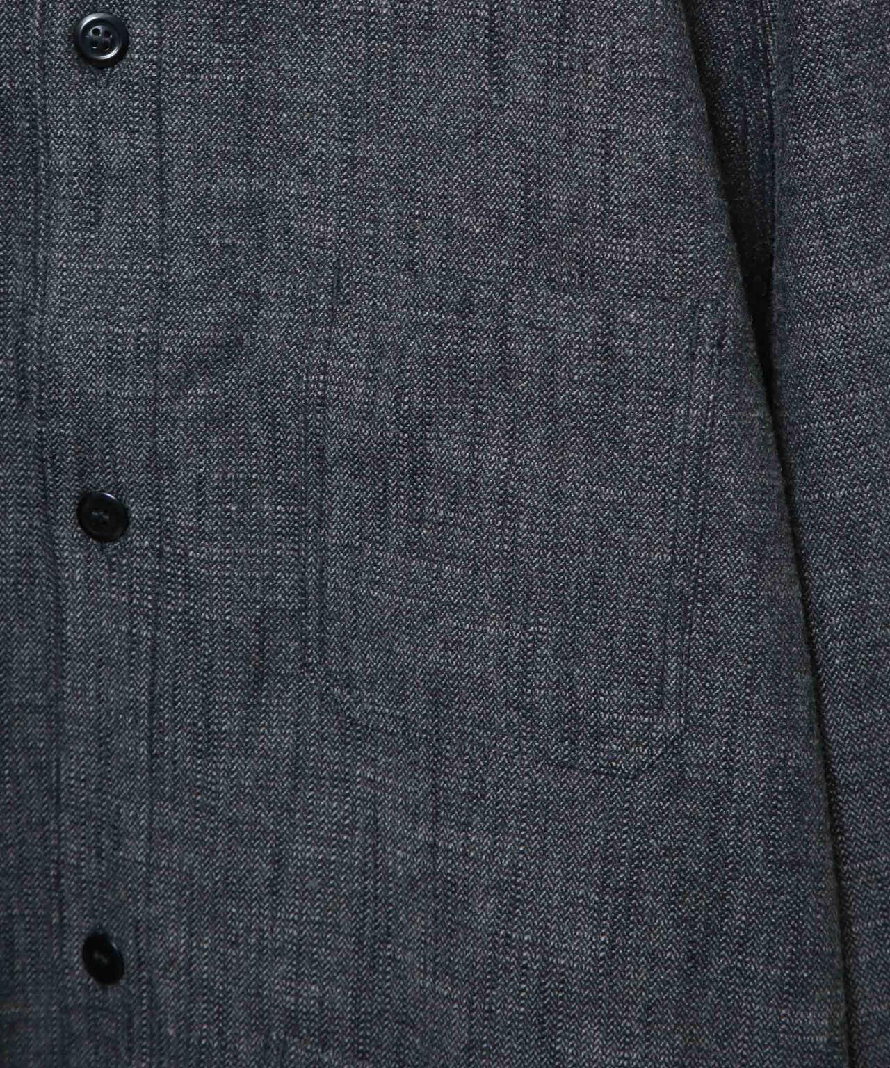 HAVERSACK/C/Wオールドヘリンボーンスタンドカラーシャツアウター 6706112012