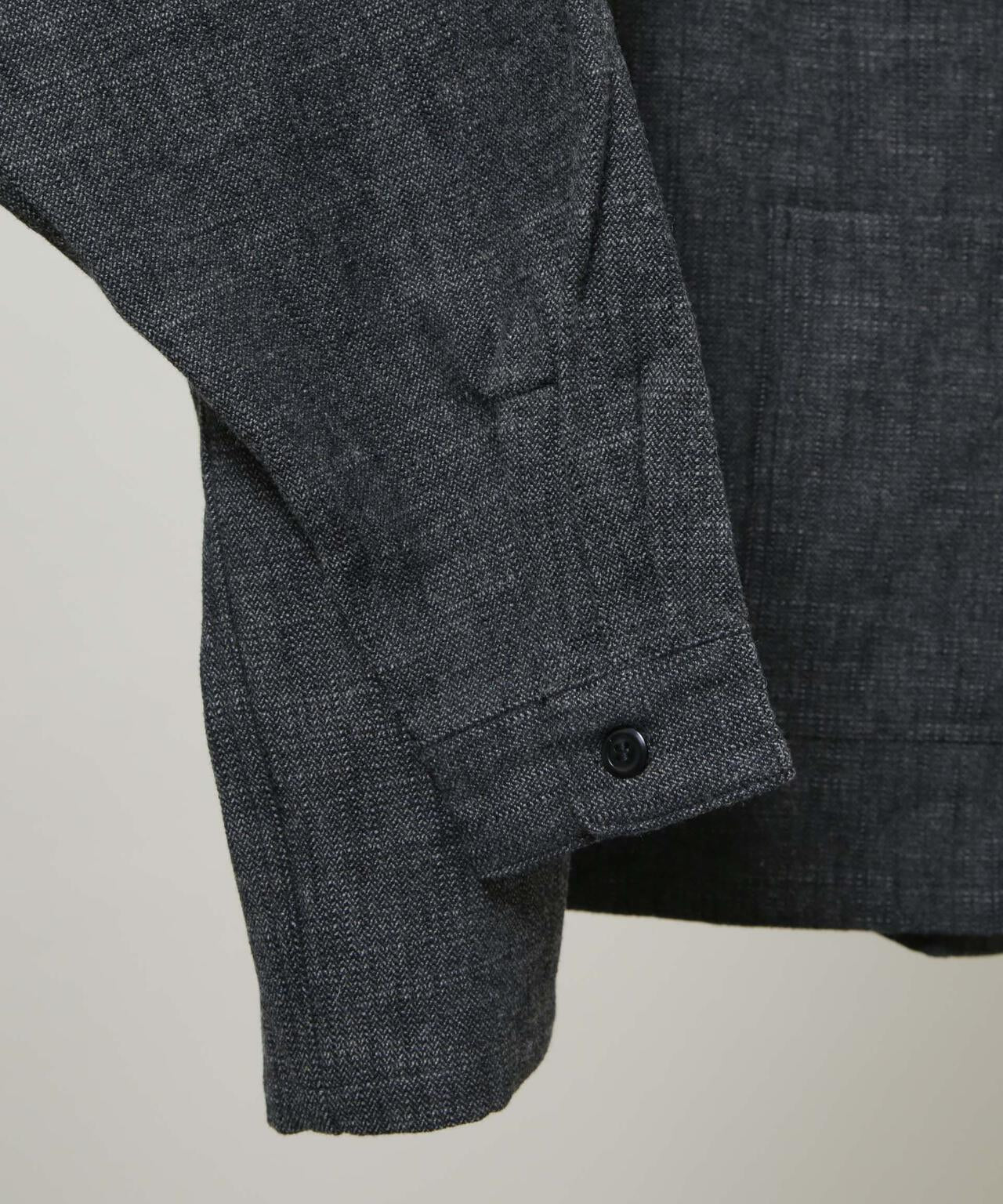 HAVERSACK/C/Wオールドヘリンボーンスタンドカラーシャツアウター 6706112012