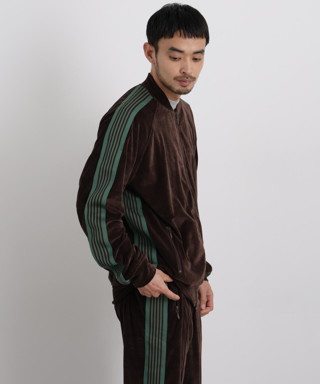 Needles/Rib Collar Track Jacket-Velour 6706112020