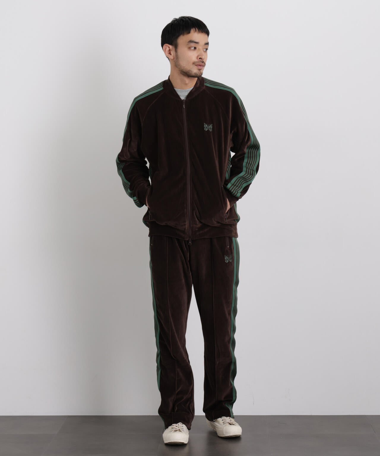 Needles/Rib Collar Track Jacket-Velour 6706112020
