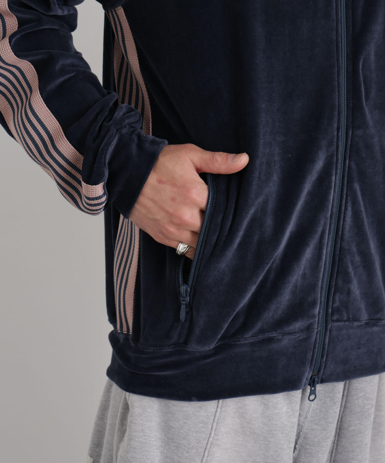 Needles/Rib Collar Track Jacket-Velour 6706112020