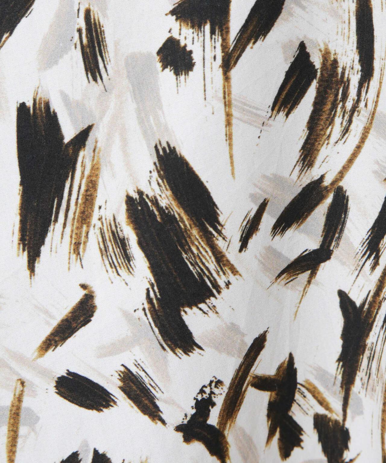 HAVERSACK/ブラッシュプリント バンドカラーシャツ 6706120012