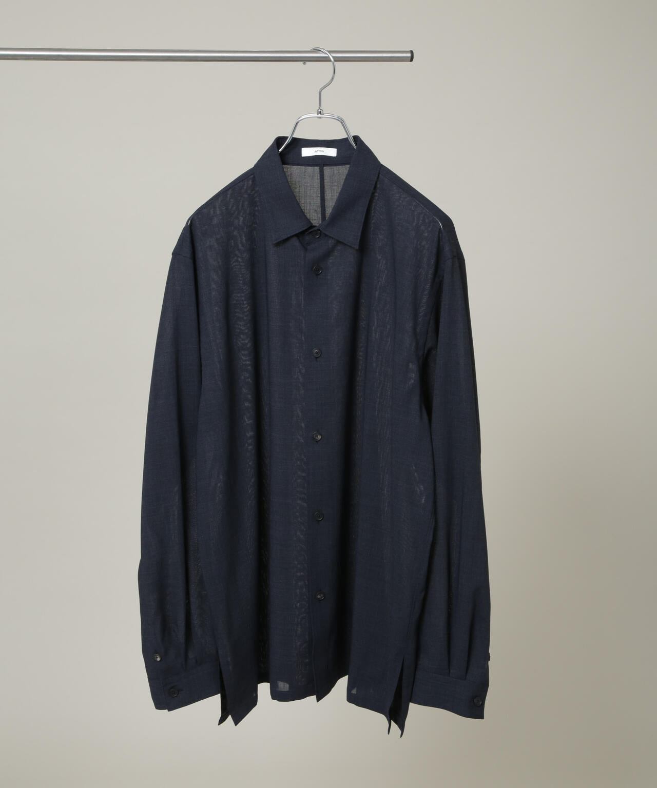 ATON / TWIST WOOL GAUZE LOOSE FIT SH