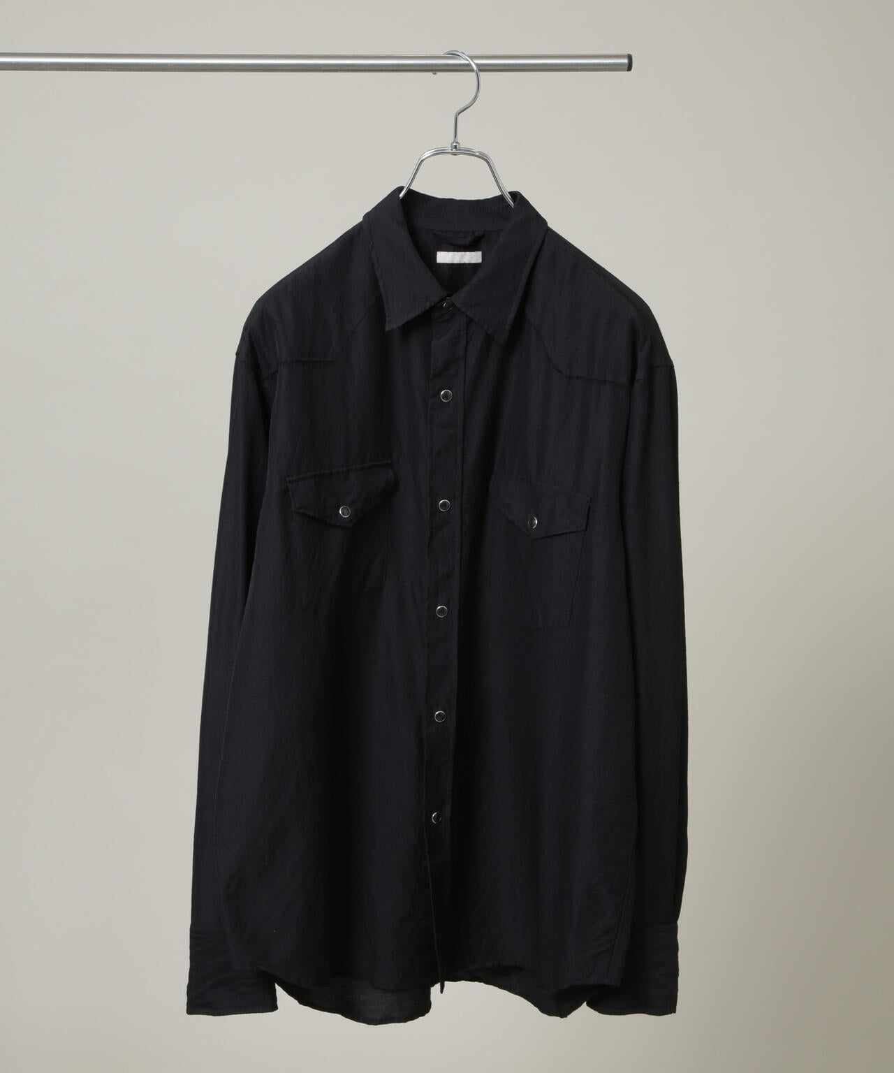 ULTERIOR アルテリア　バンドシャツsize4 ULTERIOR / WASHED W/S TWILL WESTERN SHIRT