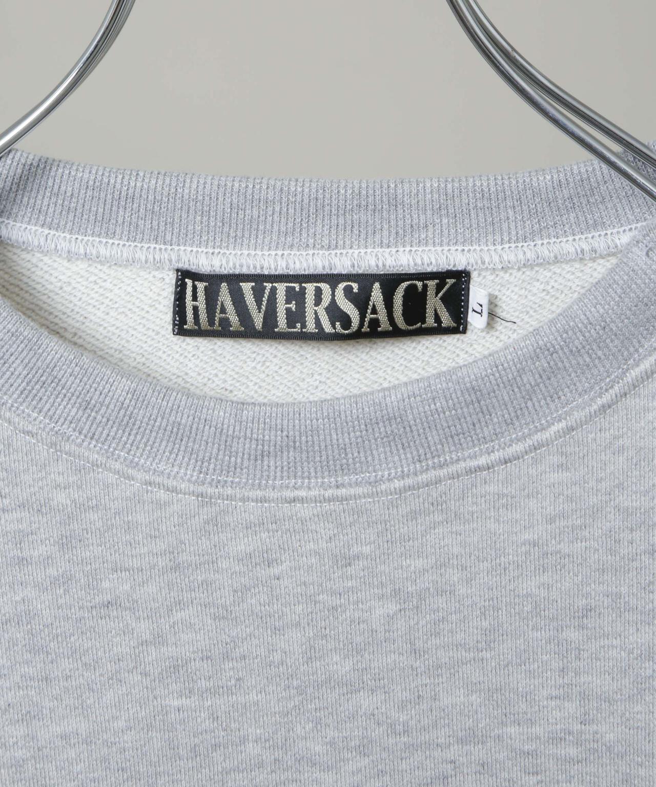 HAVERSACK/クルーネックシームZIP スエットシャツ 6706123008