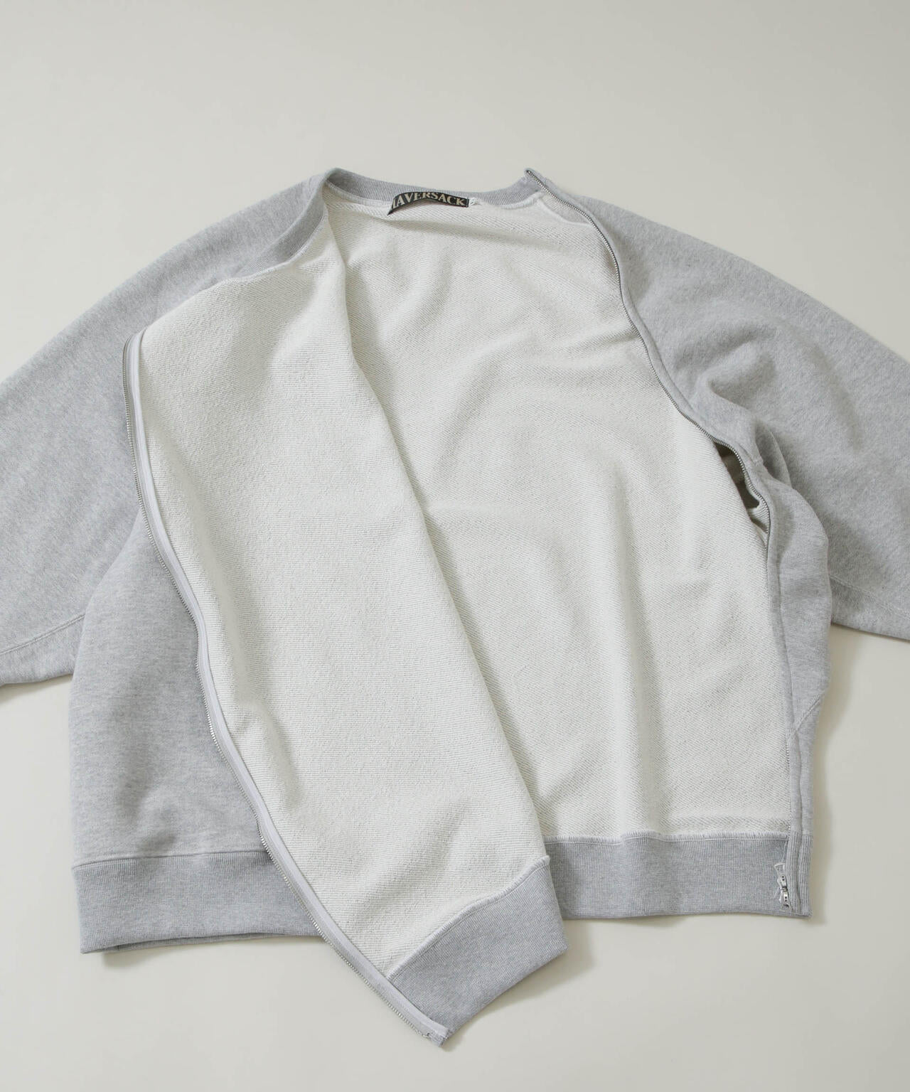 HAVERSACK/クルーネックシームZIP スエットシャツ 6706123008