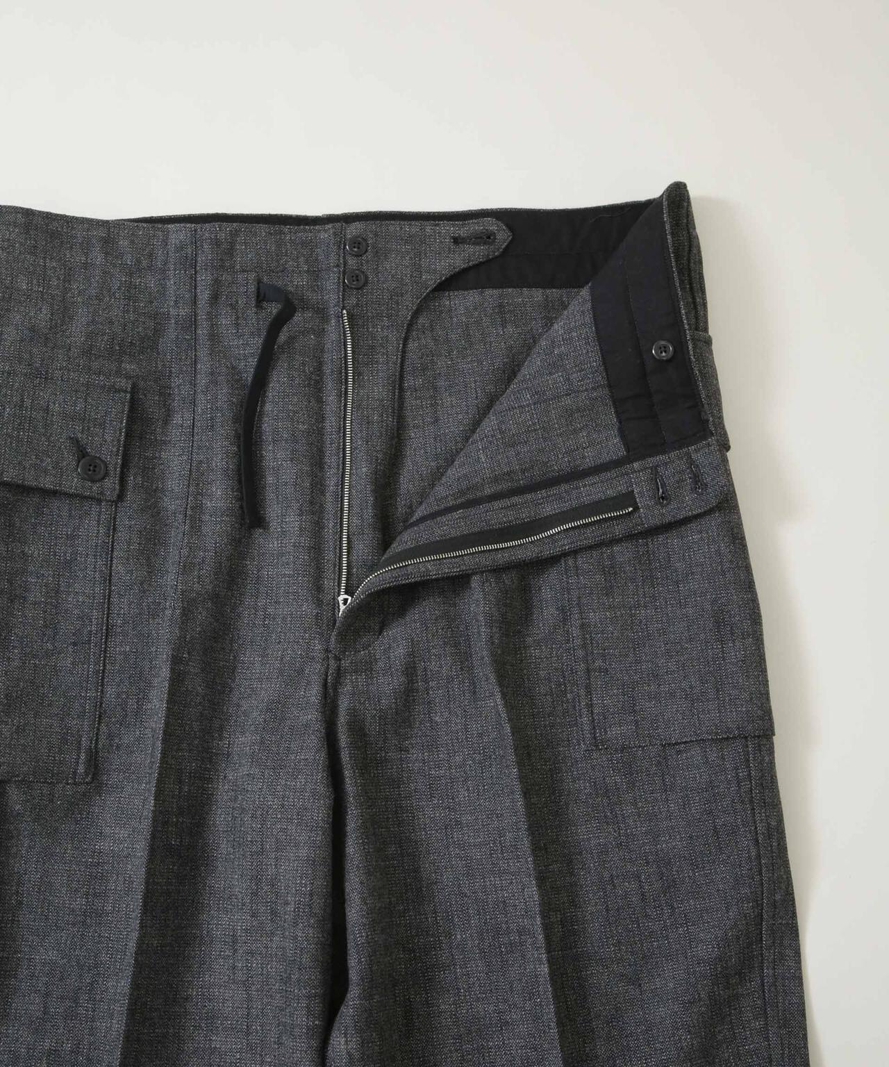 HAVERSACK/C/Wオールドヘリンボーン アーミーワイドパンツ 6706127013