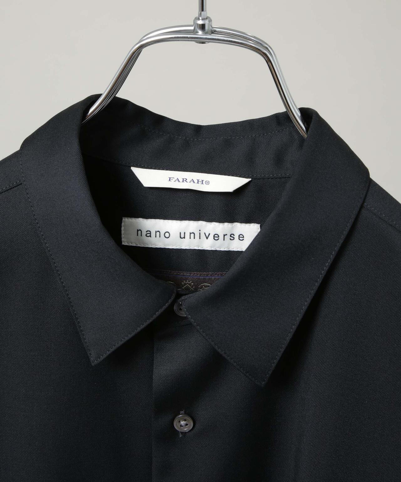 FARAH/別注 CANONICO Twill Black Shirt(セットアップ可) 6706220012