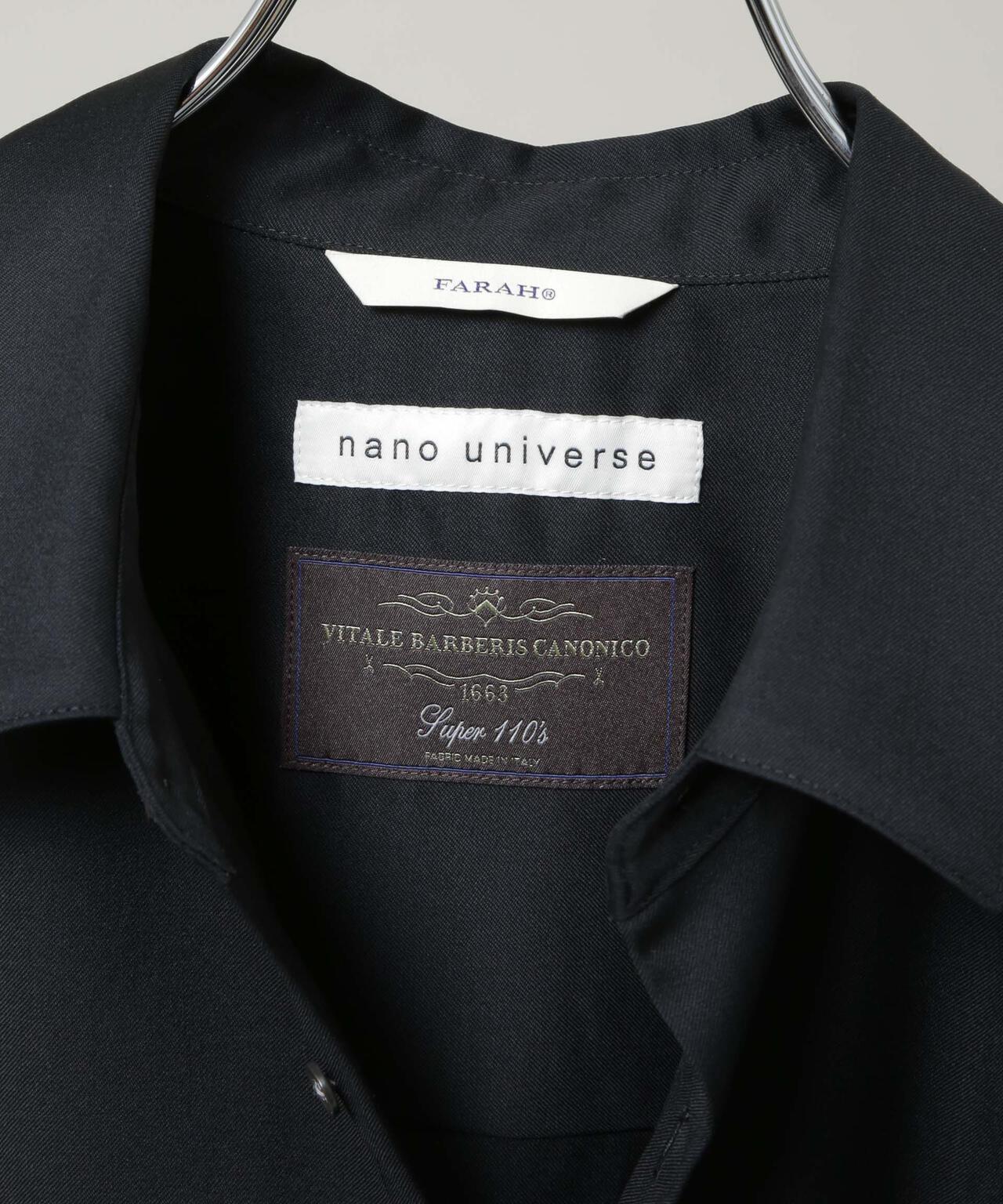 FARAH/別注 CANONICO Twill Black Shirt(セットアップ可) 6706220012