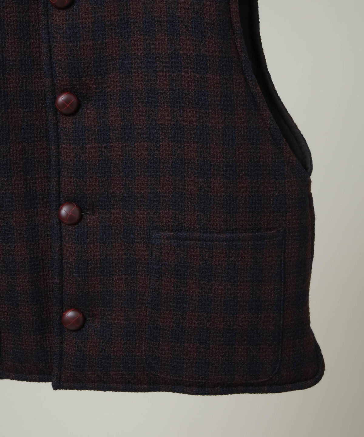 m's braque/4 BUTTON PADDED OUTER-VEST 6706225004