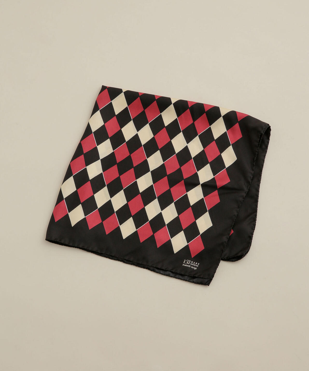 fratelli luigi/BANDANA 別注シルクツイルビンテージダイヤ柄スカーフ 6712241308