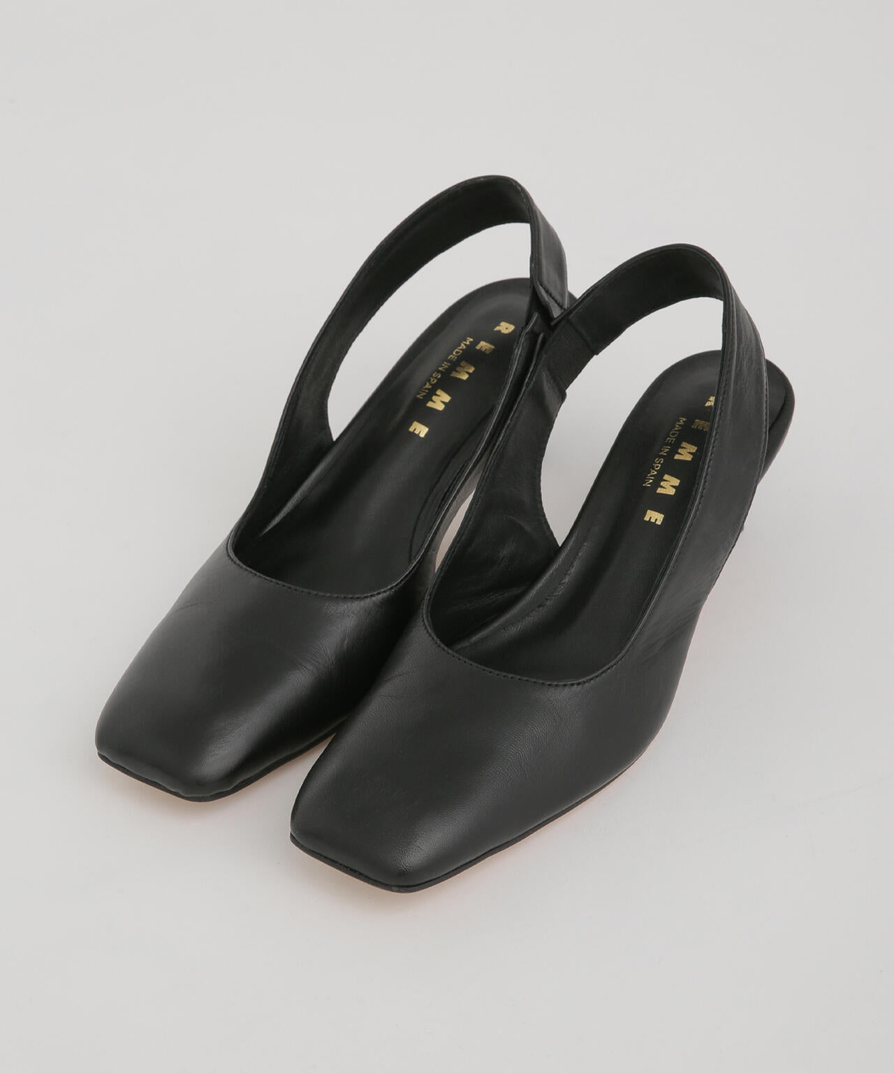 REMME/スクエアトゥバックストラップパンプス 6713133066