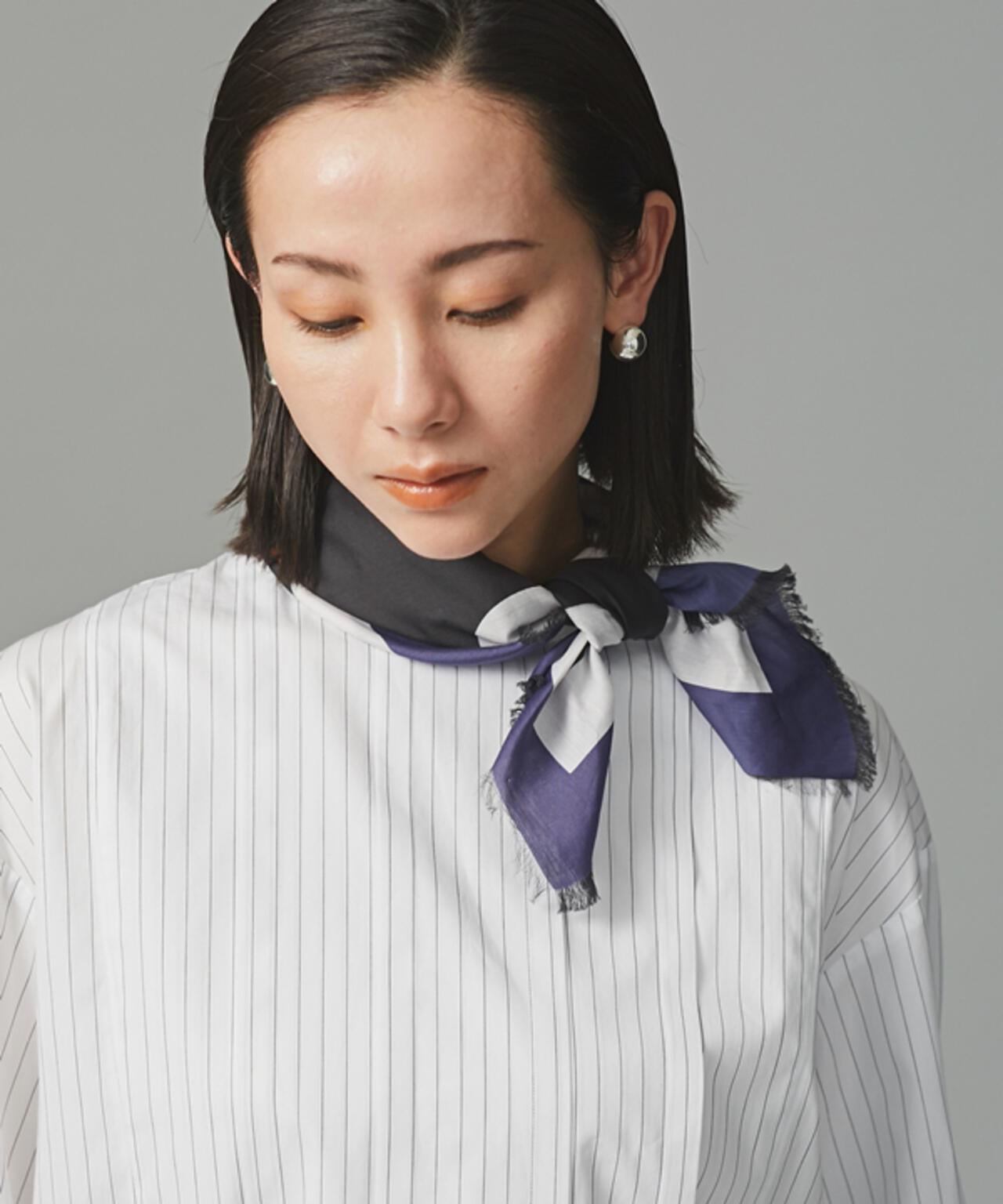 Fratelli Luigi/別注 シルクコットン フリンジスカーフ 6713141069