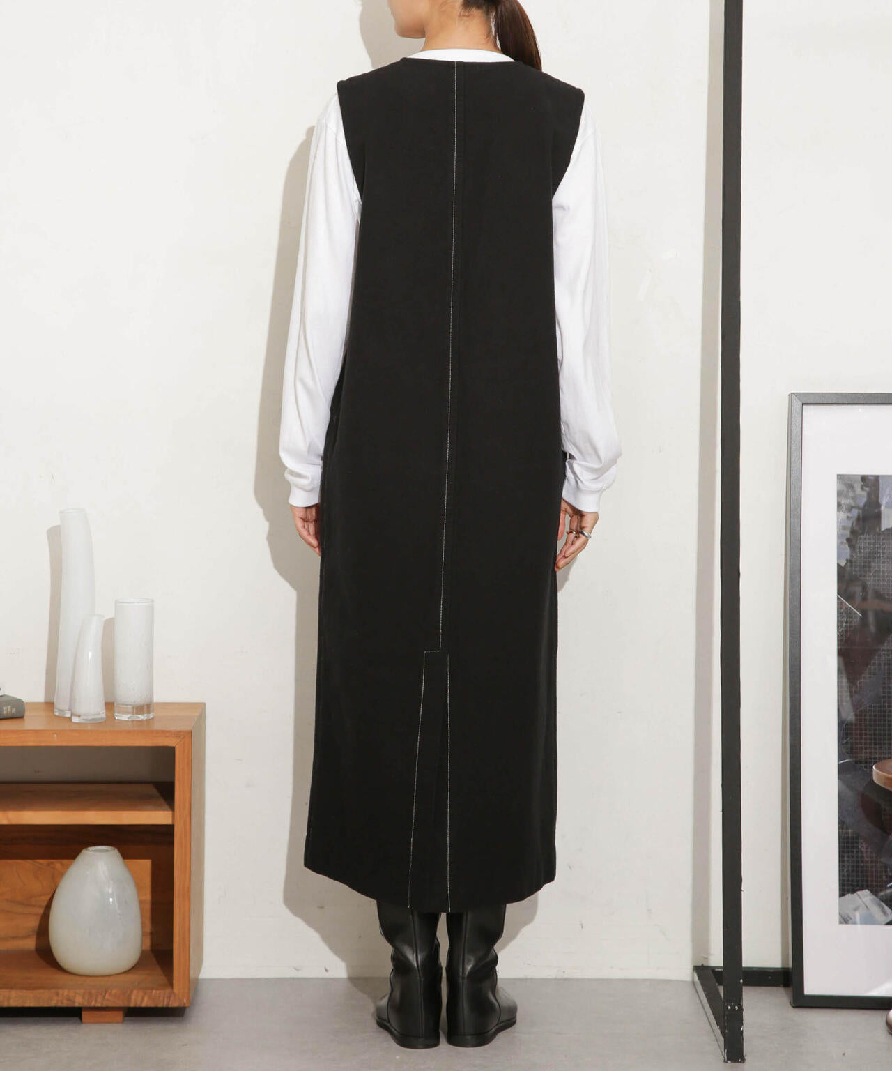 Odub/別注 ヘビーネル ベストワンピース 6713219043