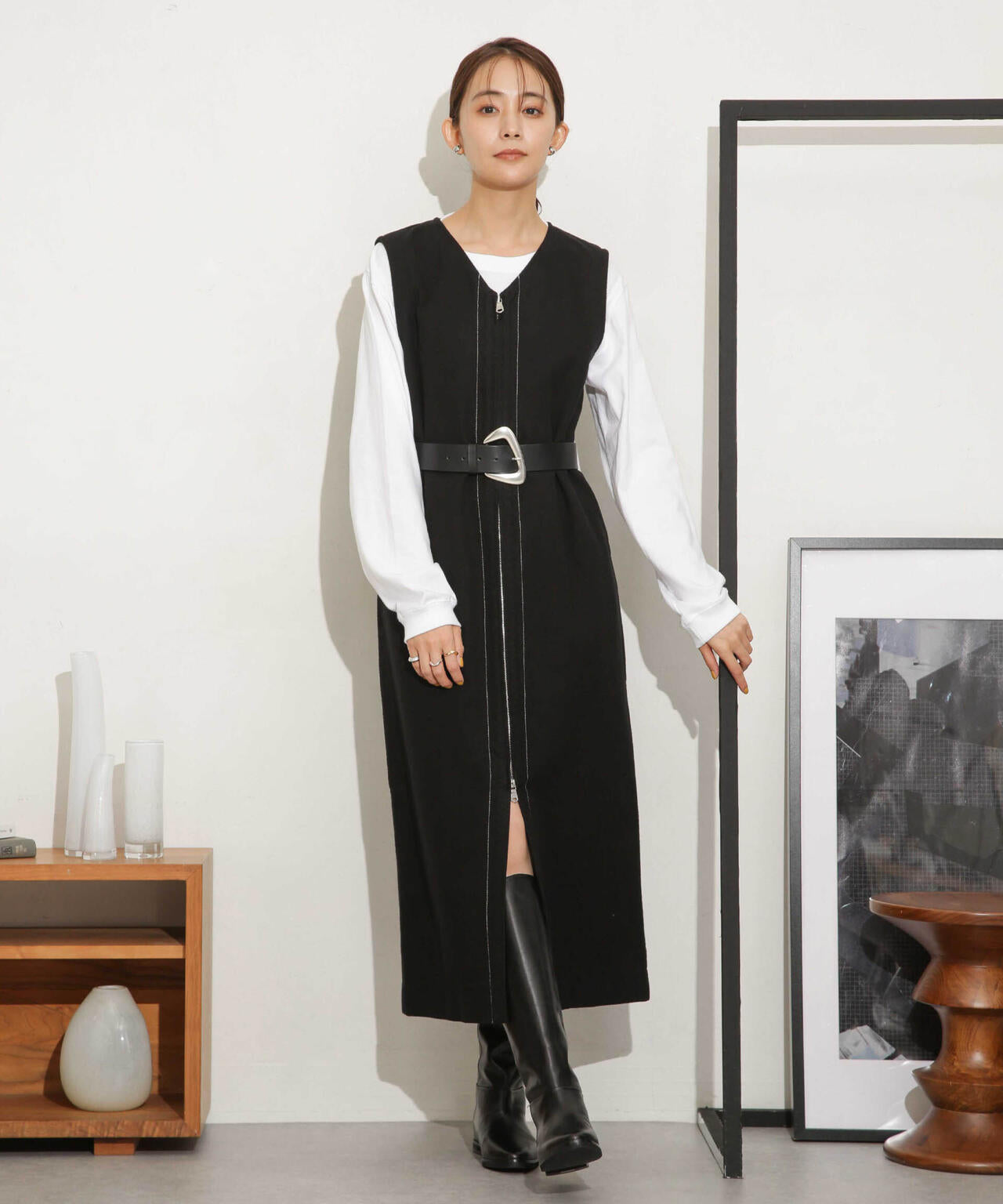 Odub/別注 ヘビーネル ベストワンピース 6713219043