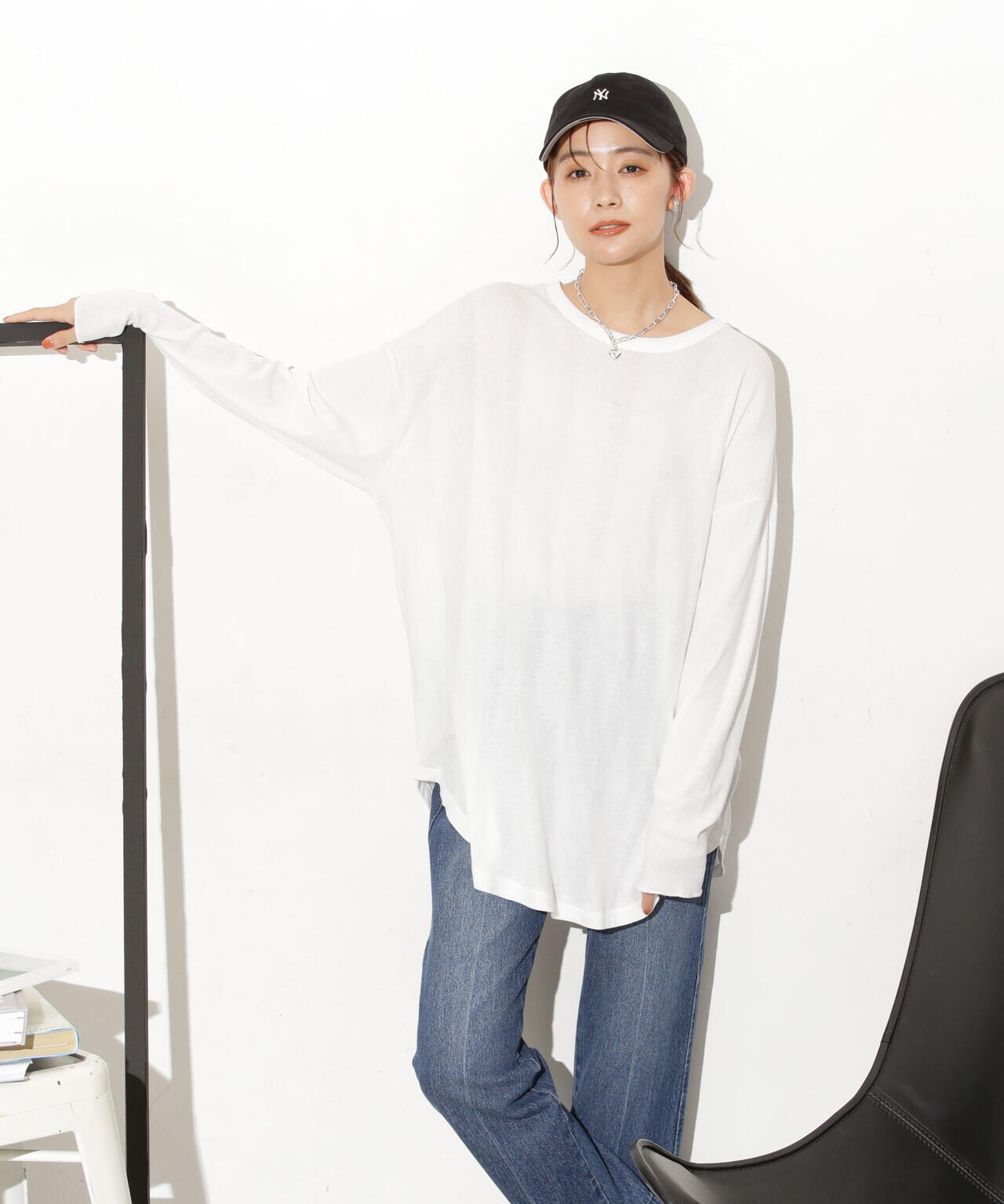Robert P. Miller/別注 ライトパネルリブ ロングスリーブ TEE 6713223015