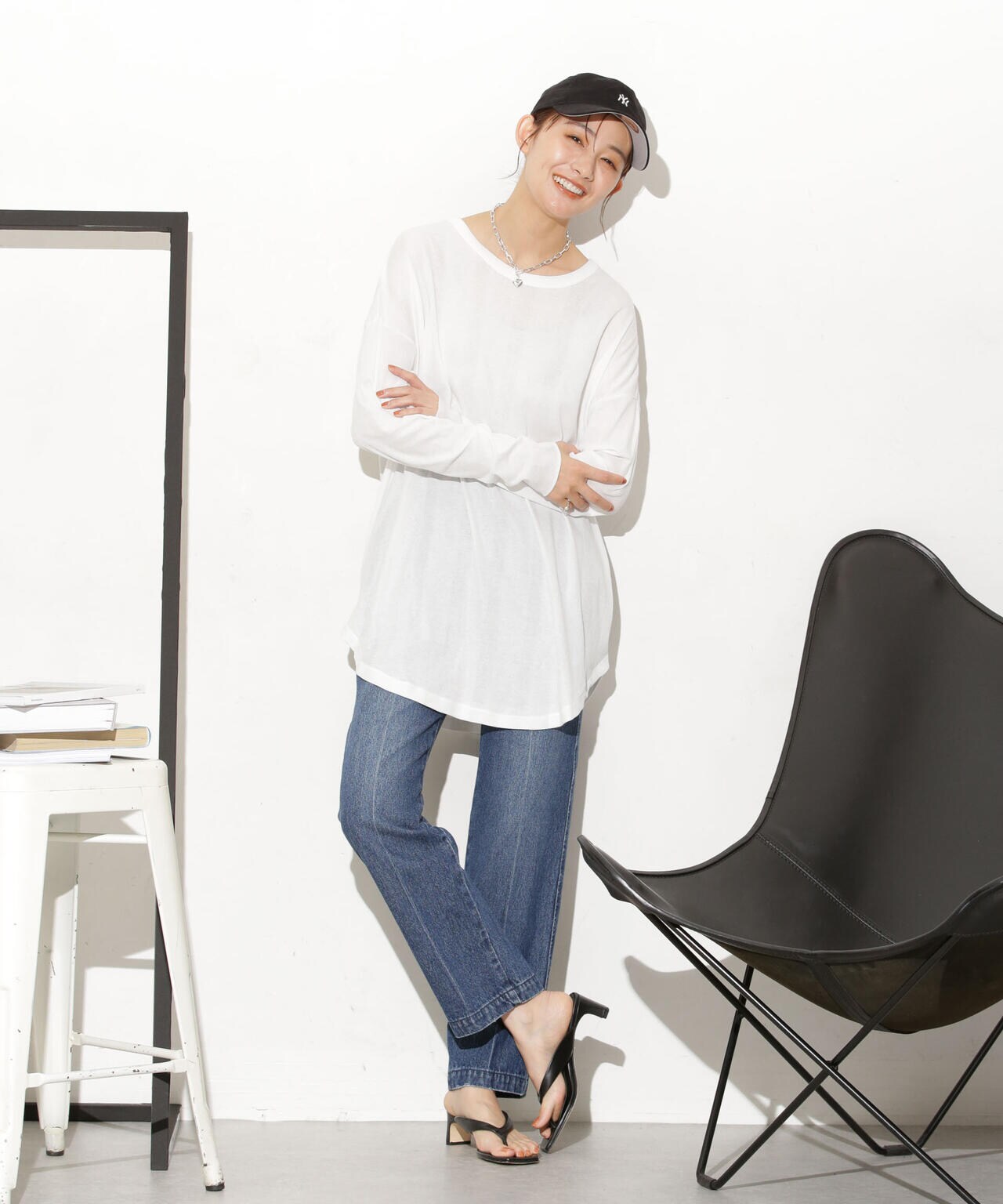 Robert P. Miller/別注 ライトパネルリブ ロングスリーブ TEE 6713223015