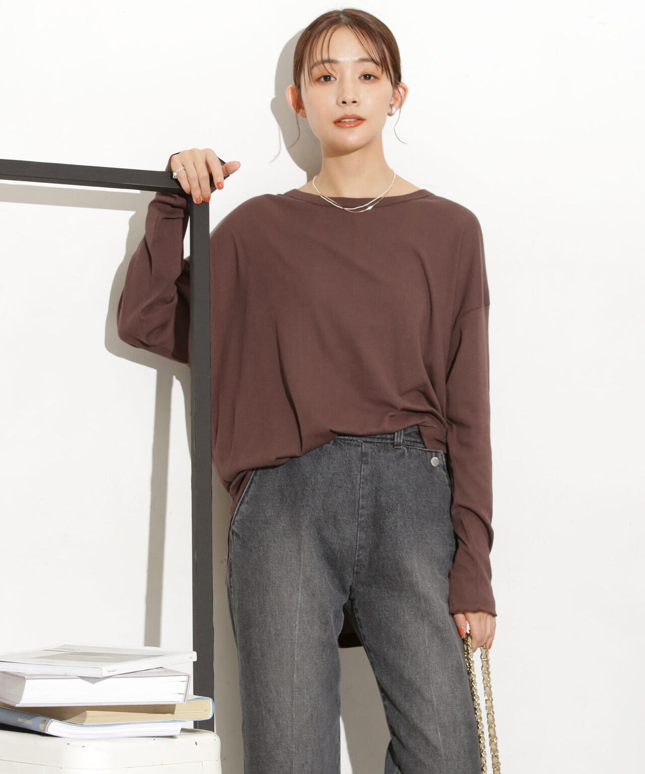 Robert P. Miller/別注 ライトパネルリブ ロングスリーブ TEE 6713223015