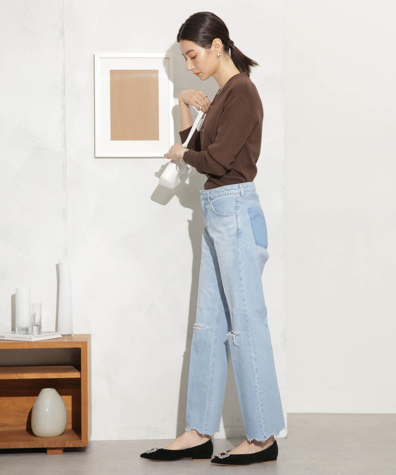 CURRENTAGE/DENIM ダメージデニム 6713227036
