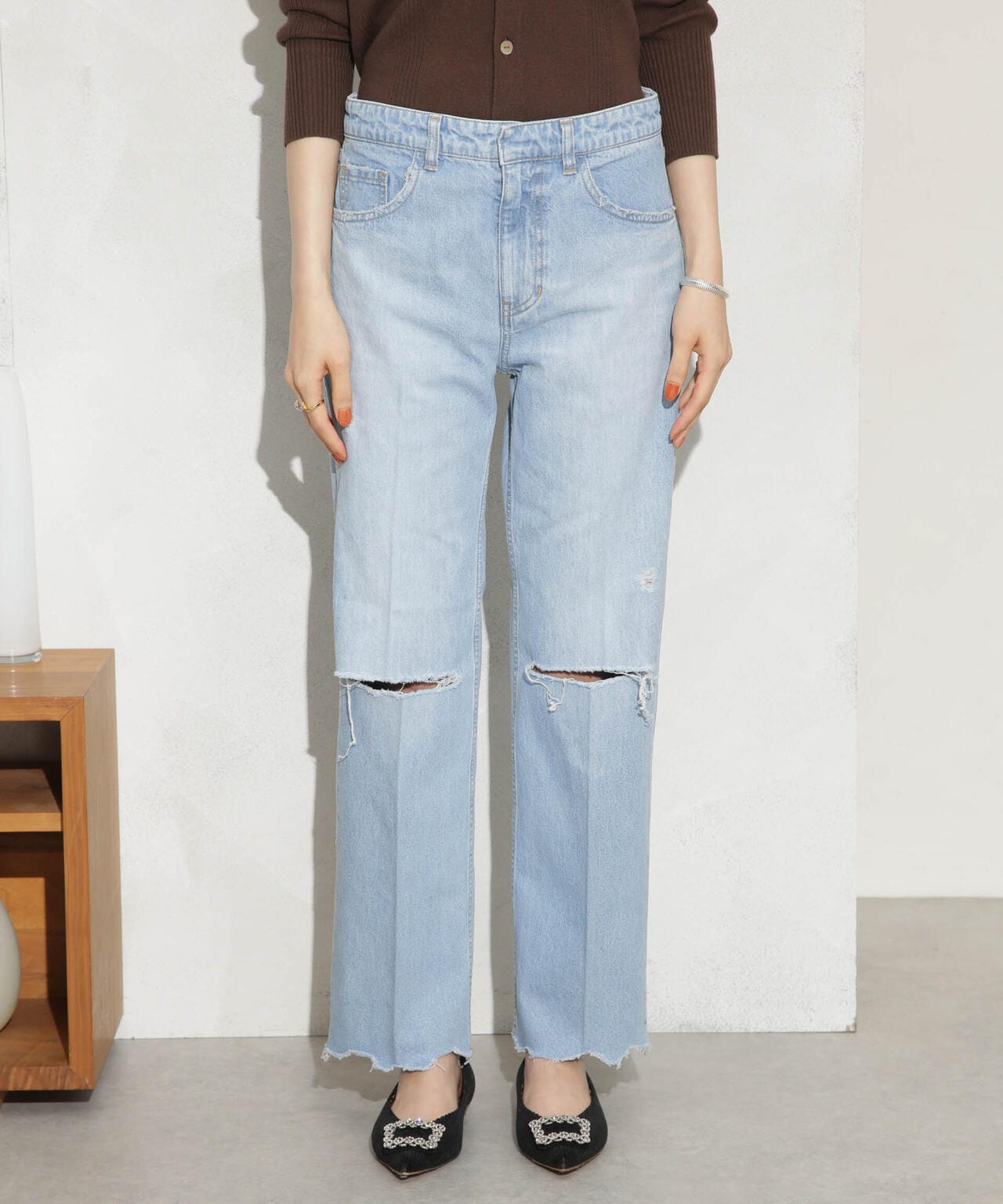 CURRENTAGE/DENIM ダメージデニム 6713227036