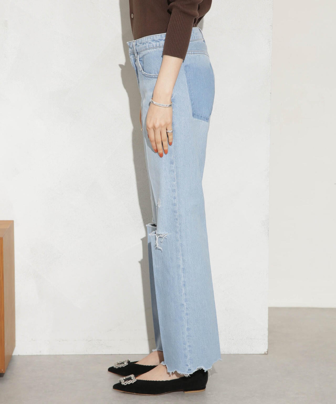 CURRENTAGE/DENIM ダメージデニム 6713227036