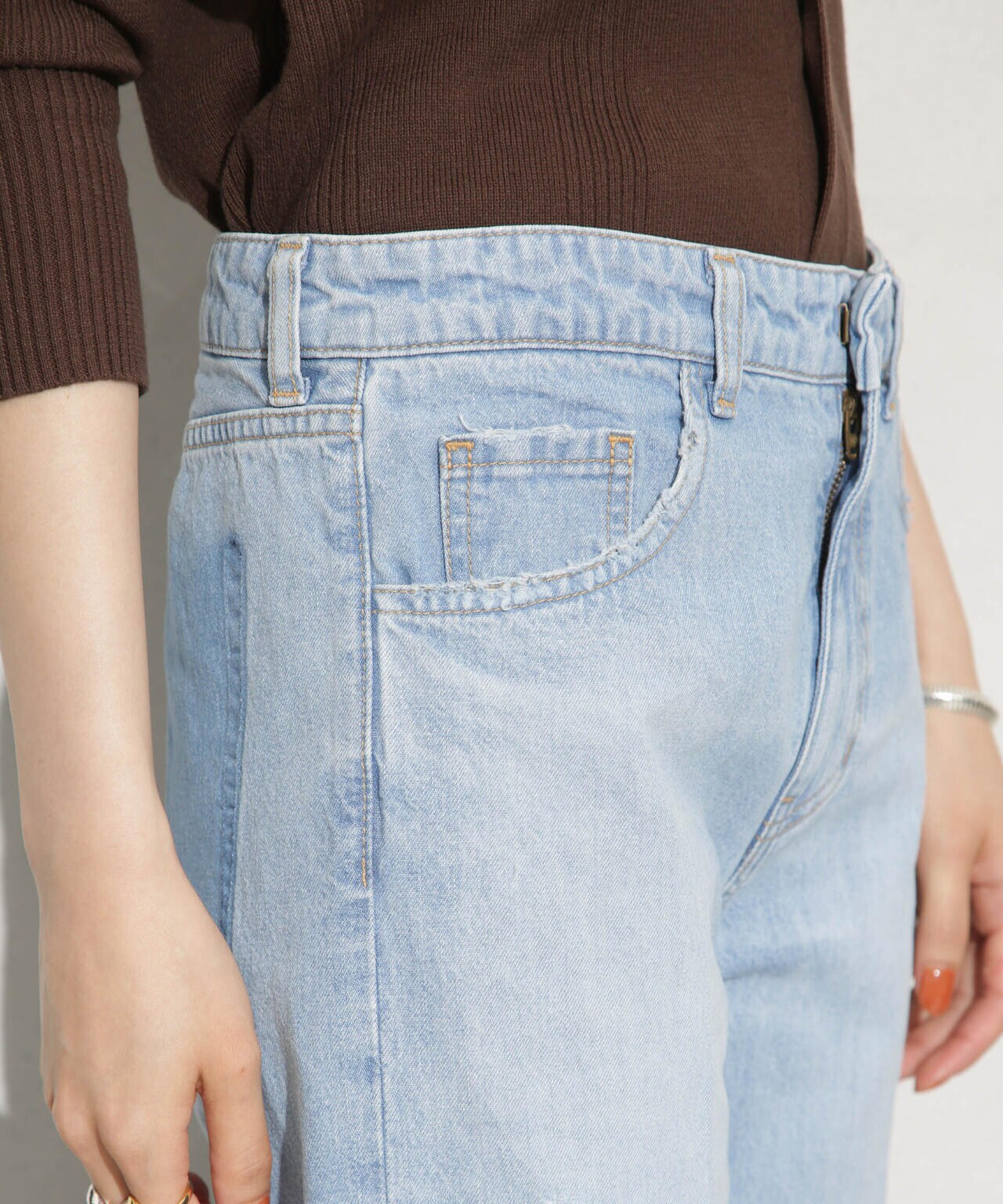CURRENTAGE/DENIM ダメージデニム 6713227036