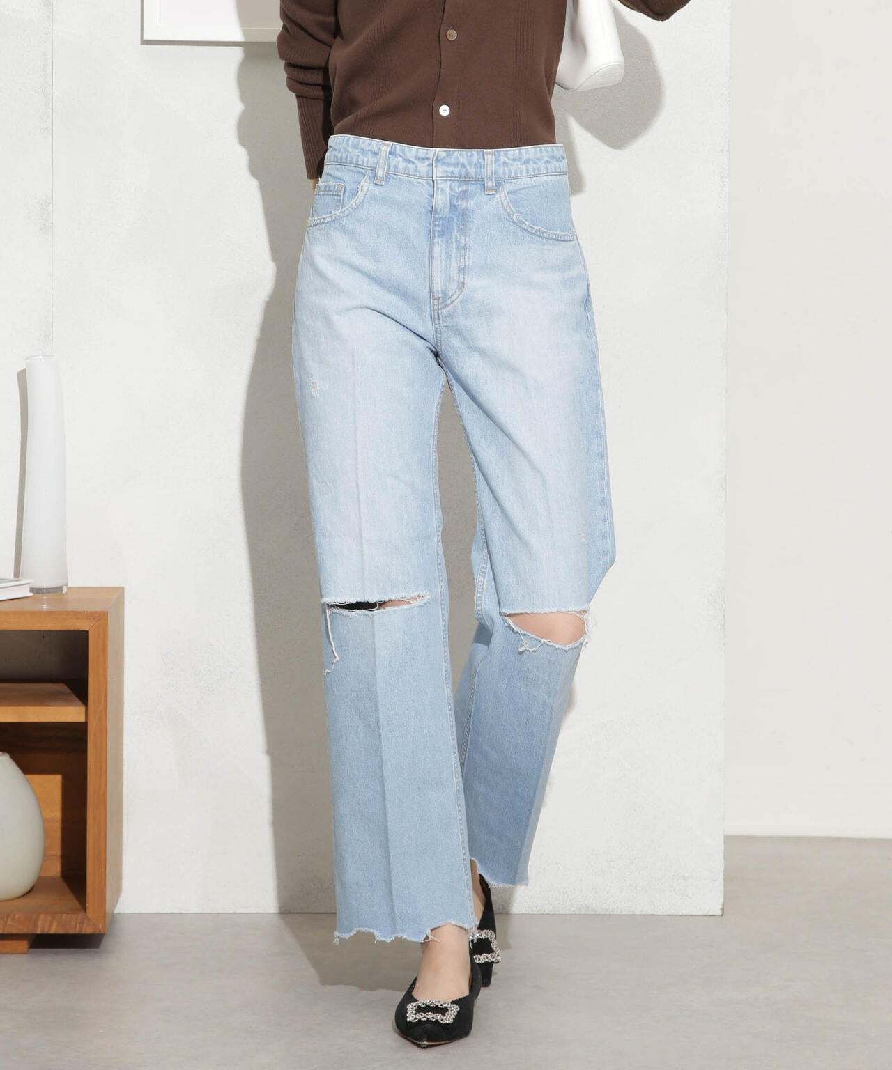 CURRENTAGE/DENIM ダメージデニム 6713227036