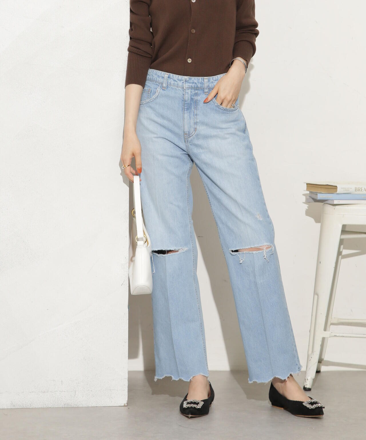 CURRENTAGE/DENIM ダメージデニム 6713227036