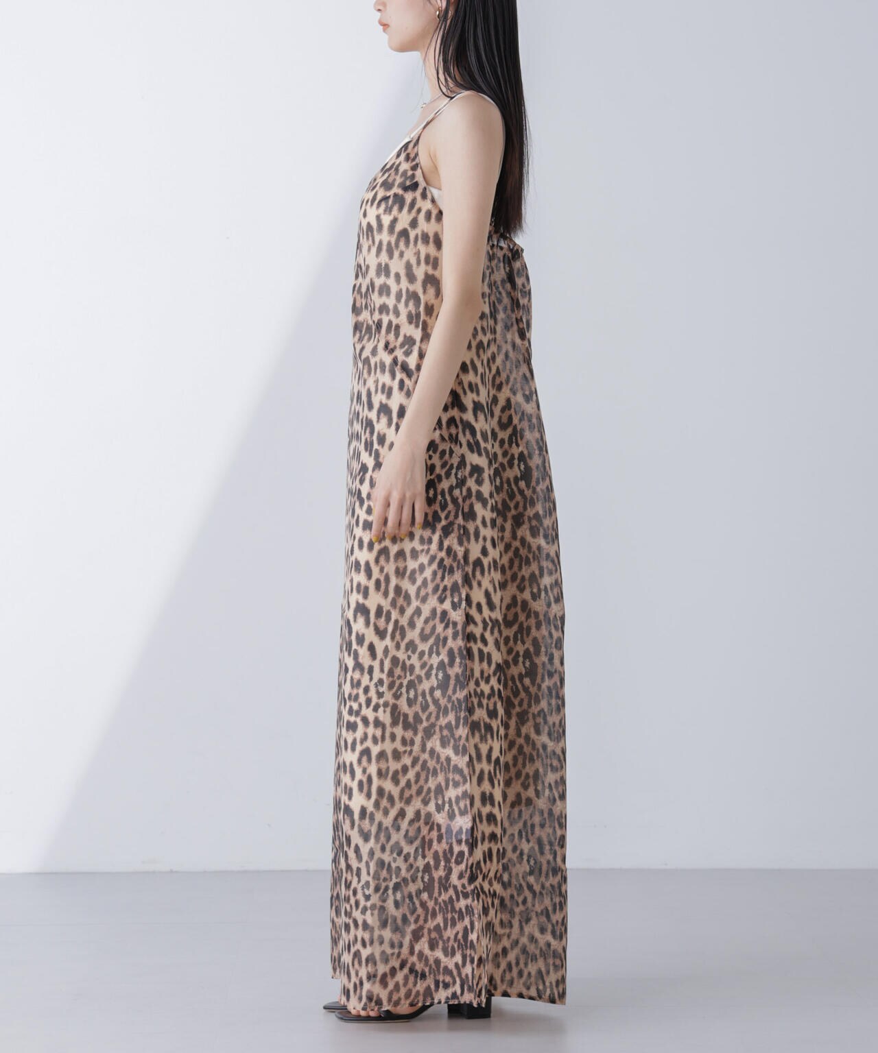 BAUM UND PFERDGARTEN/AFINA Organza レオパードキャミワンピース 6714119033