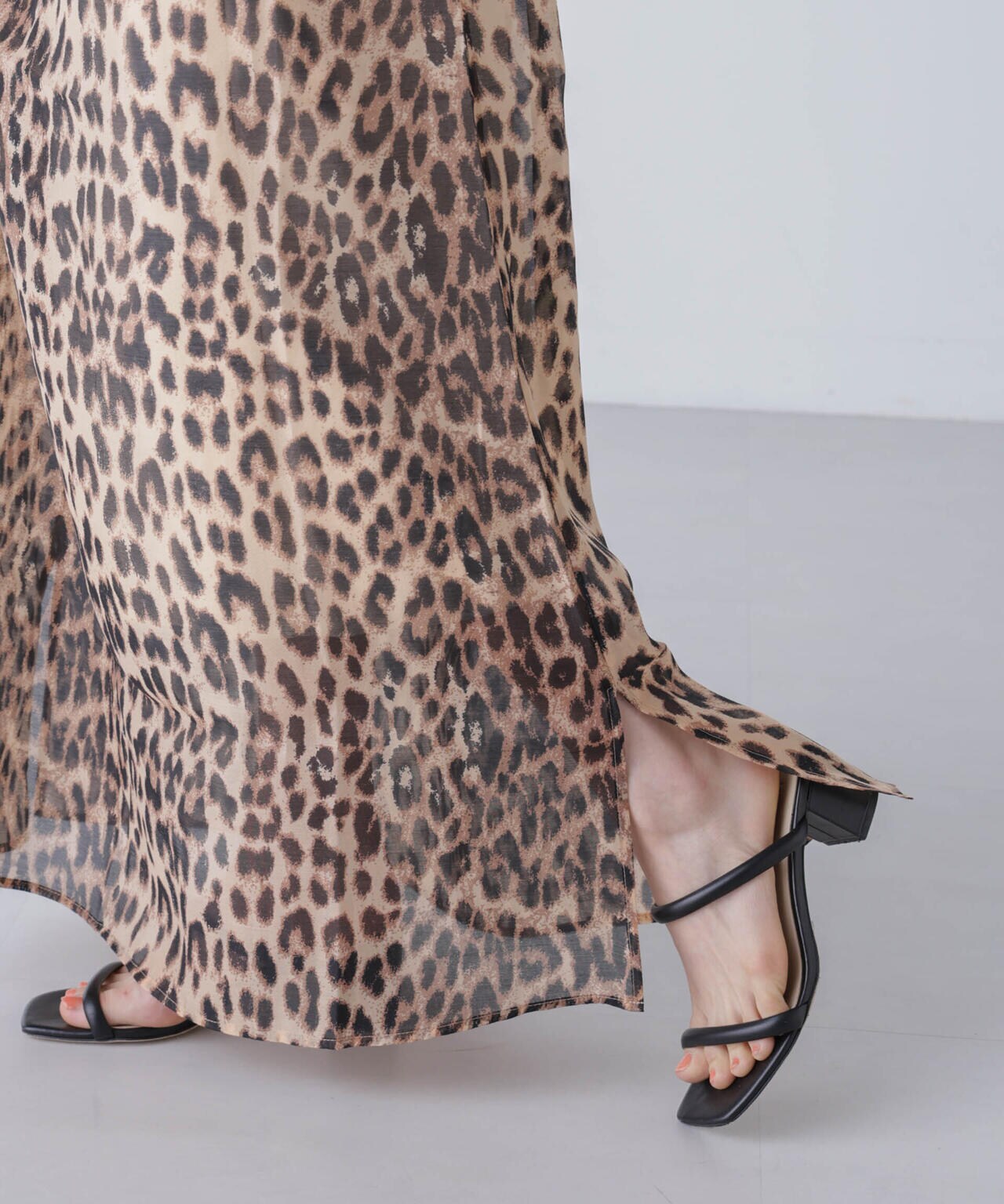 BAUM UND PFERDGARTEN/AFINA Organza レオパードキャミワンピース 6714119033