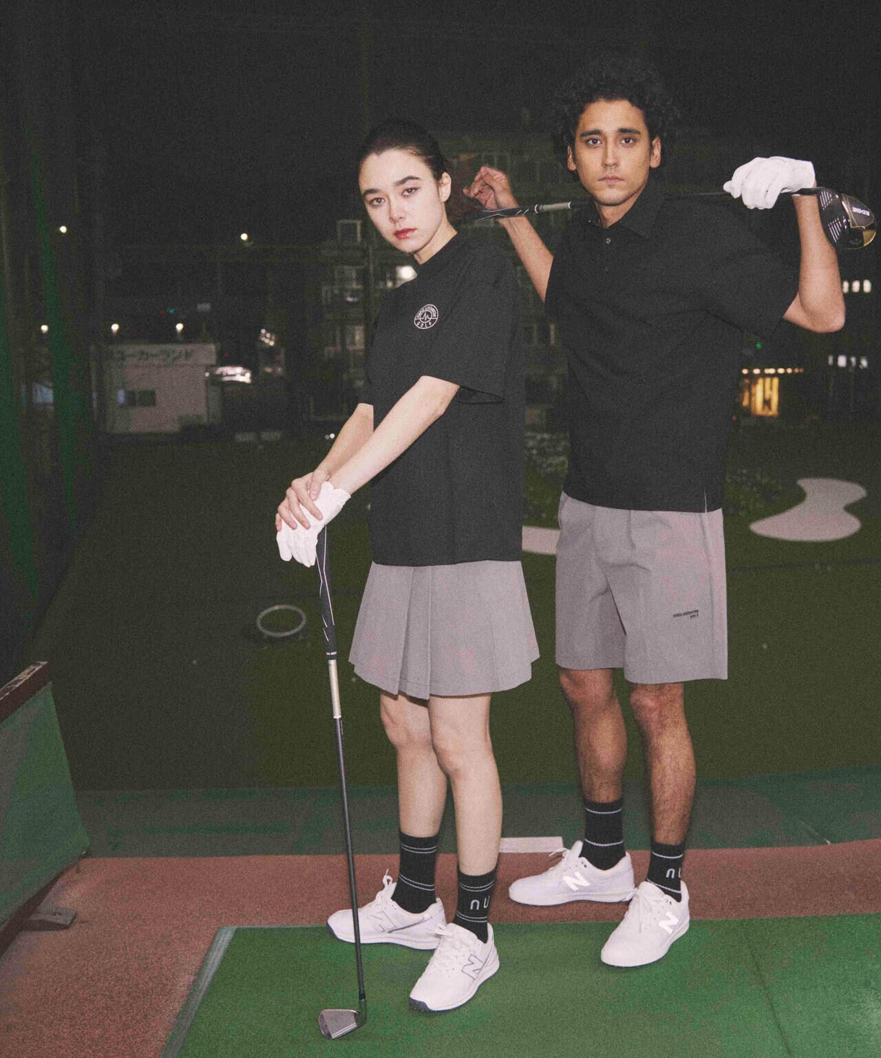 nano universe GOLF/プリーツ台形スカート 6714130014