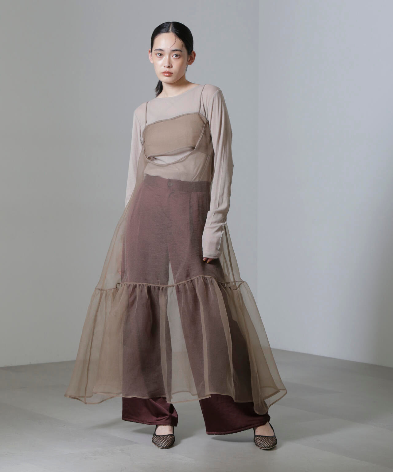 ESTHE/Cut-Out Organza Dress 6714219021