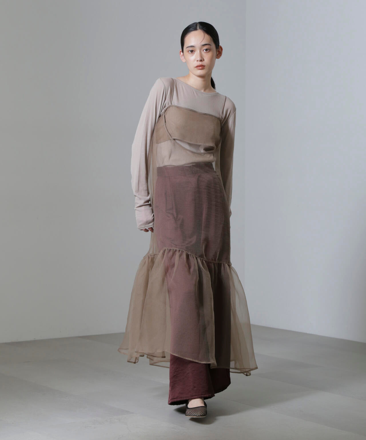 ESTHE/Cut-Out Organza Dress 6714219021
