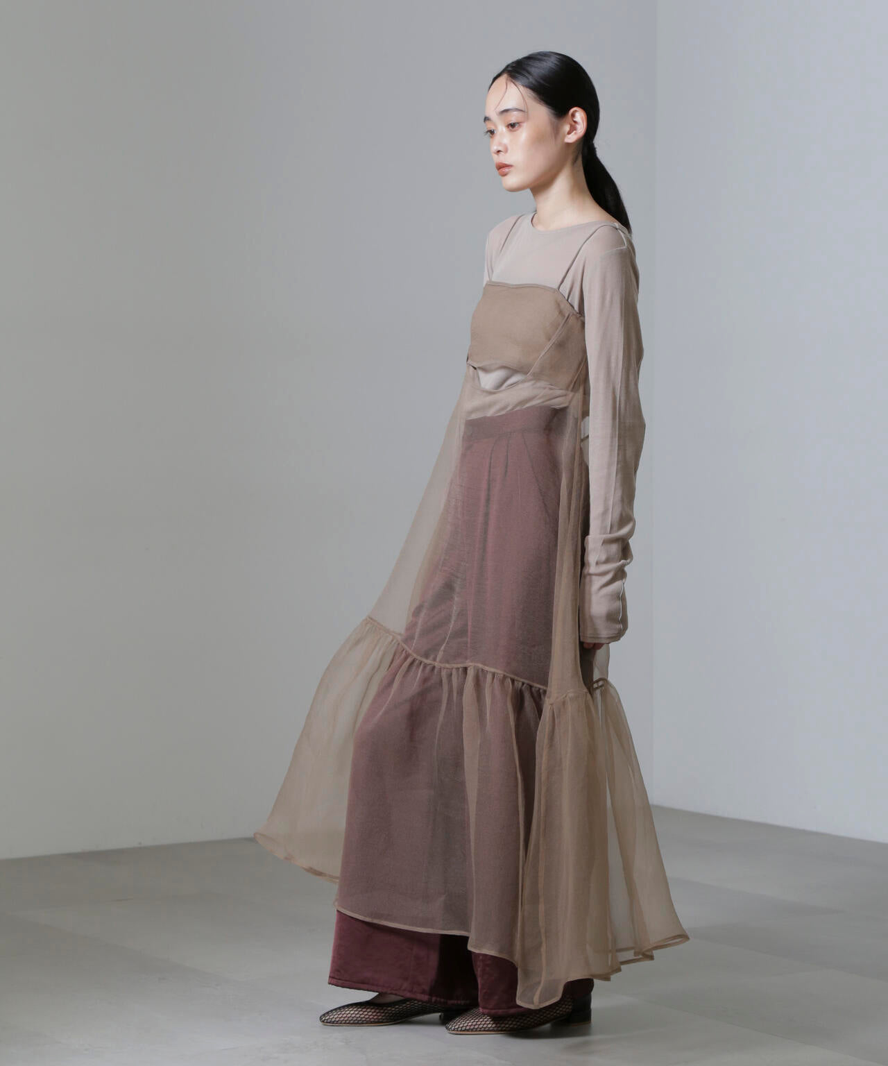 ESTHE/Cut-Out Organza Dress 6714219021
