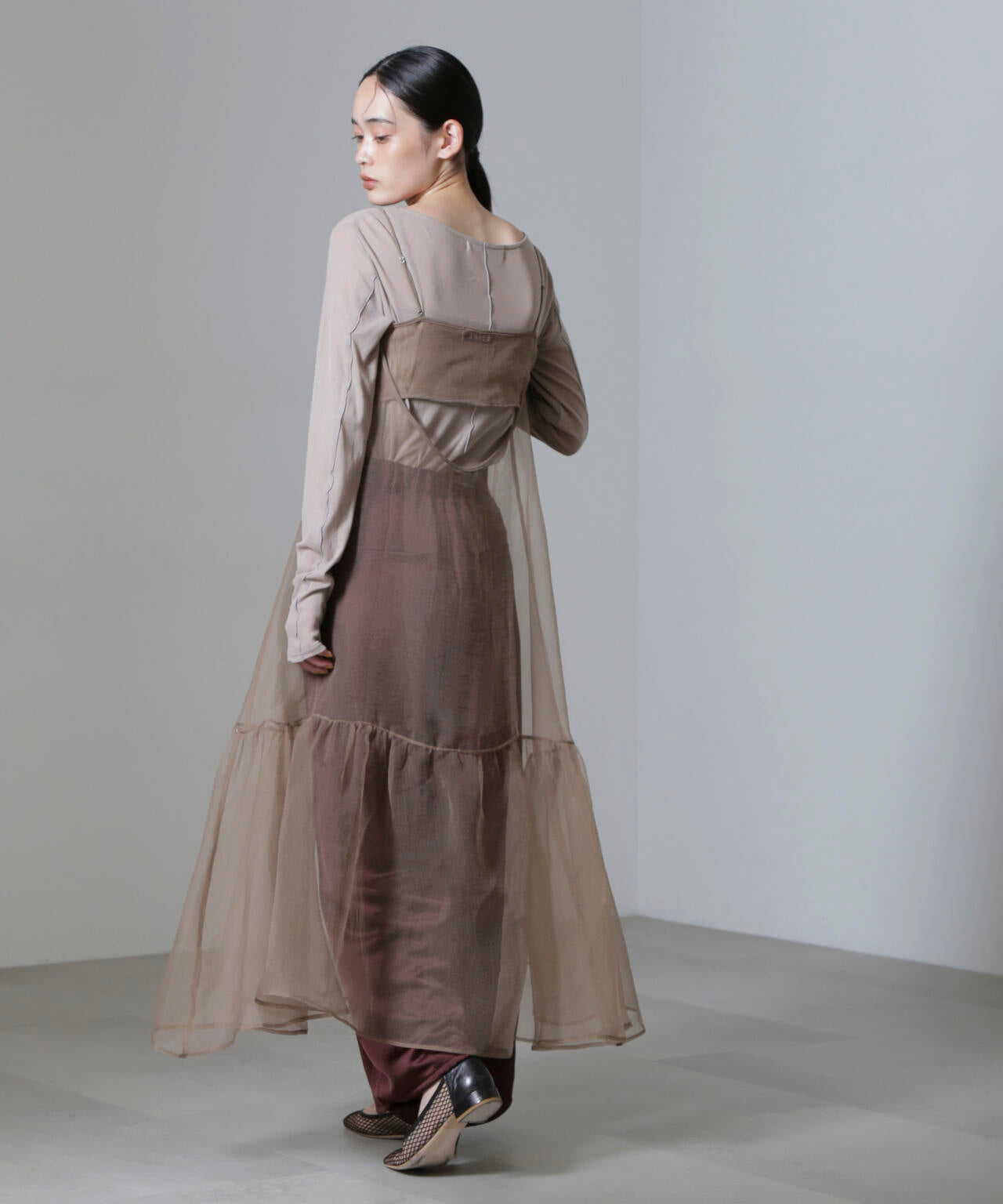 ESTHE/Cut-Out Organza Dress 6714219021