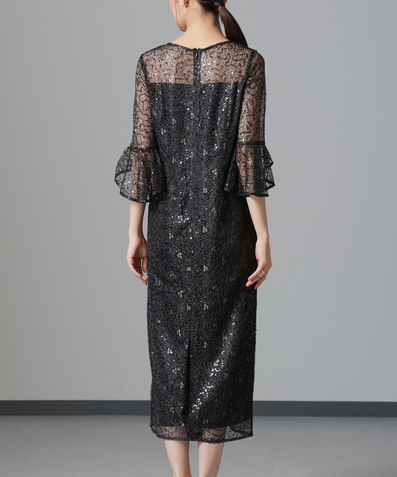 troisiemechaco/SPANGLE LACE ワンピース 6714219027