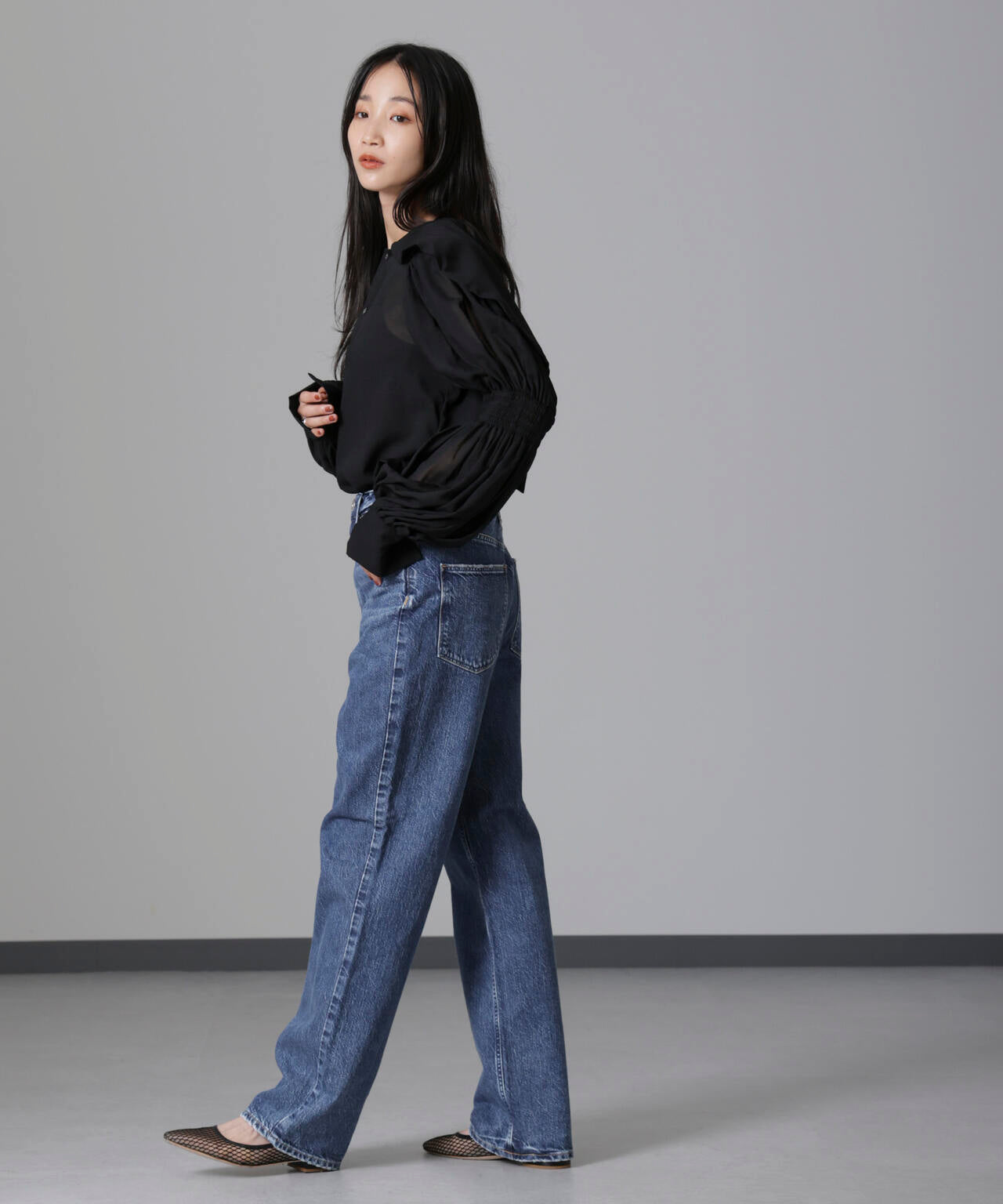 RhodolirioN/Two-way Cape Collar Blouse 6714220018