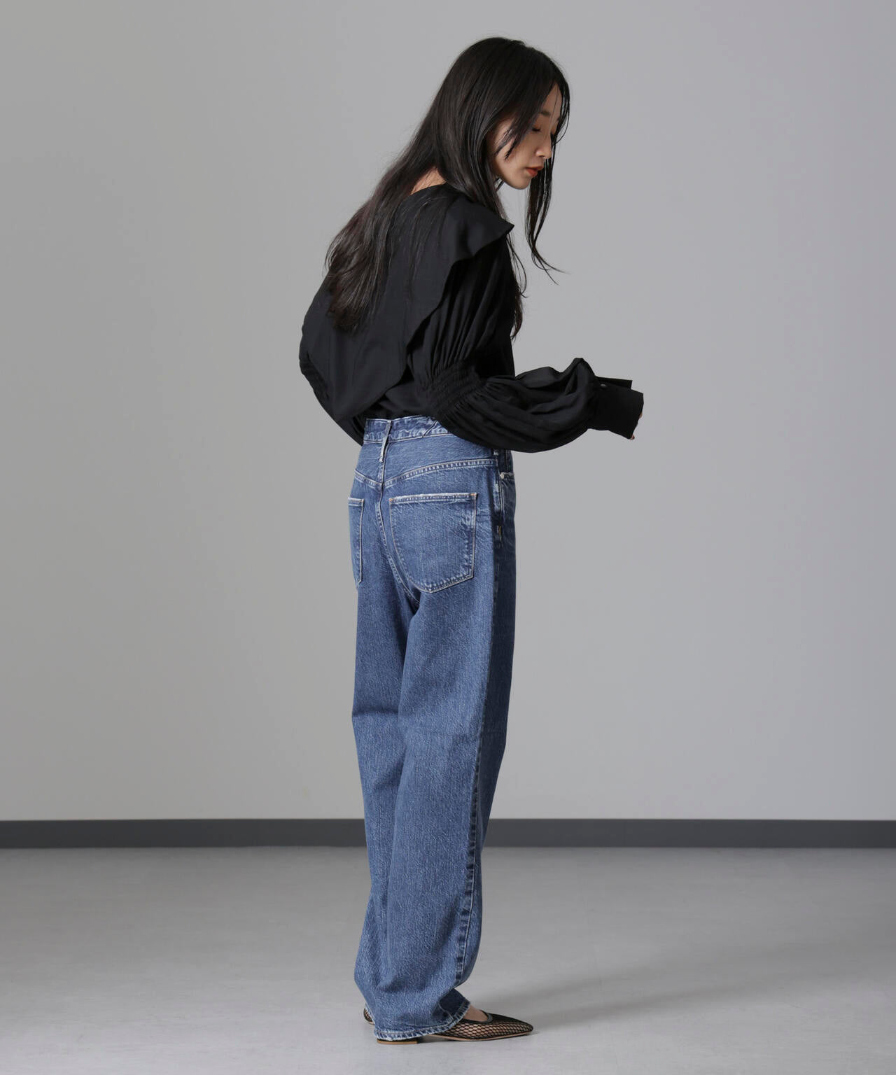 RhodolirioN/Two-way Cape Collar Blouse 6714220018