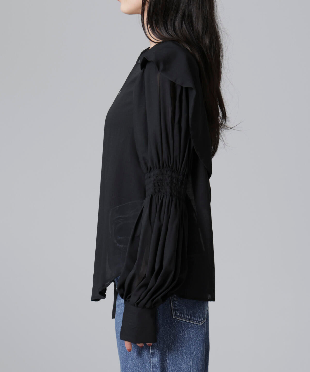 RhodolirioN/Two-way Cape Collar Blouse 6714220018