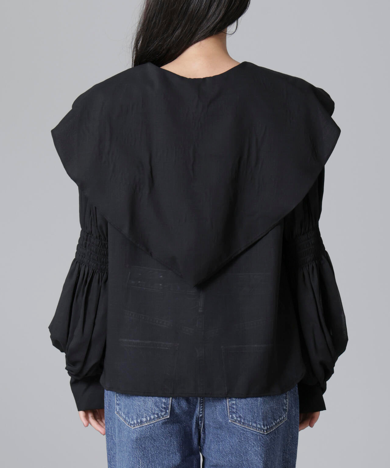 RhodolirioN/Two-way Cape Collar Blouse 6714220018