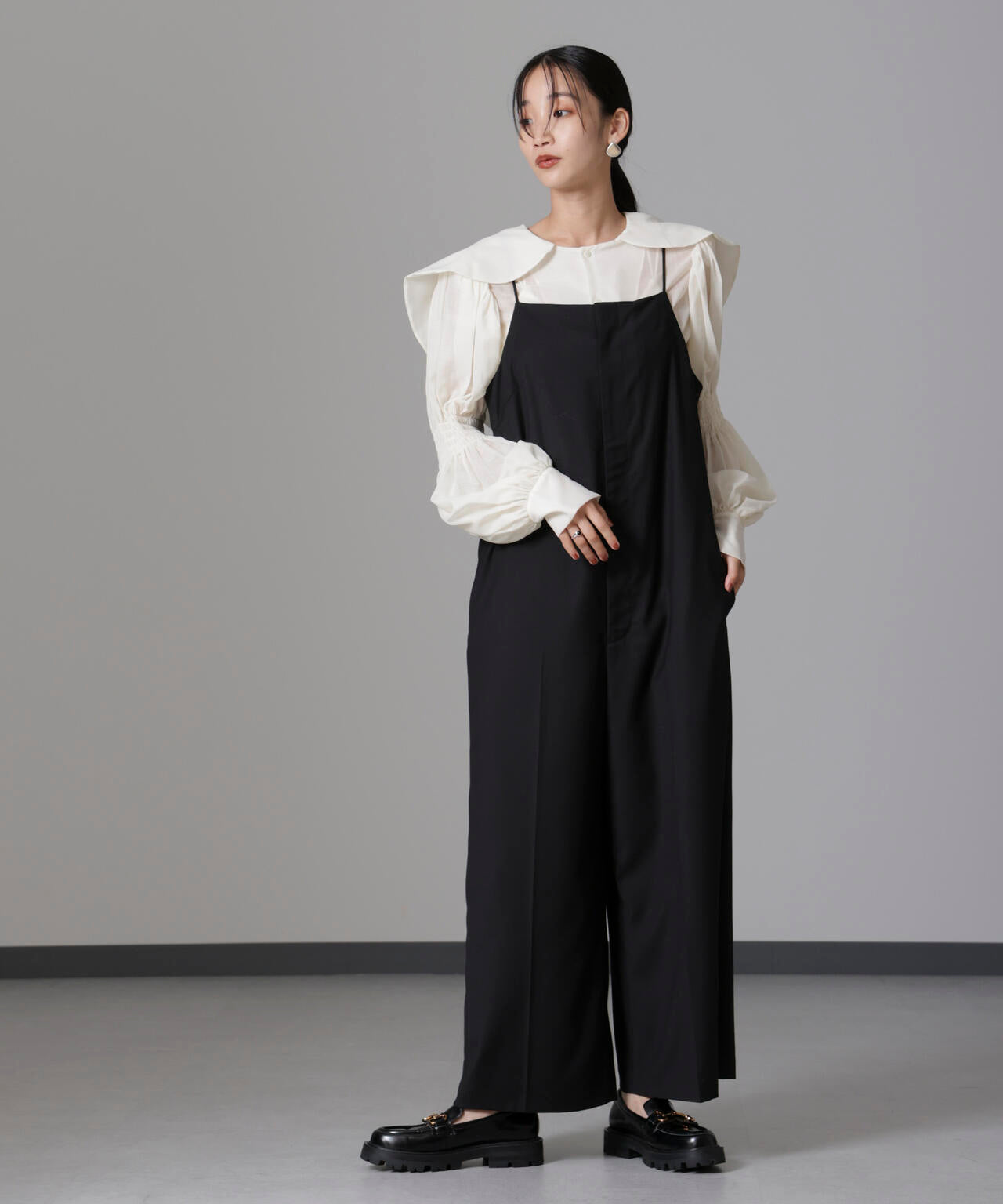 RhodolirioN/Two-way Cape Collar Blouse 6714220018
