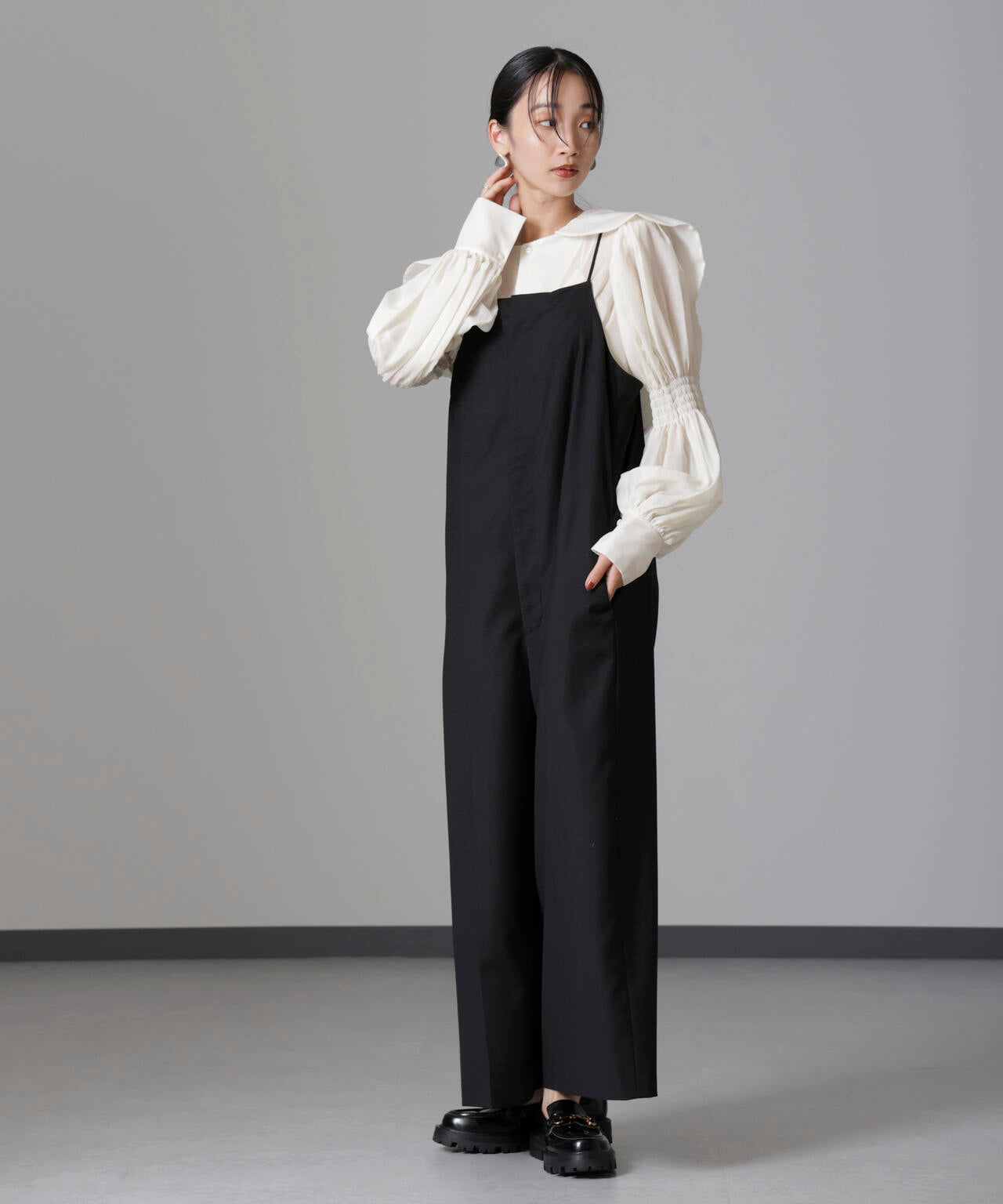 RhodolirioN/Two-way Cape Collar Blouse 6714220018