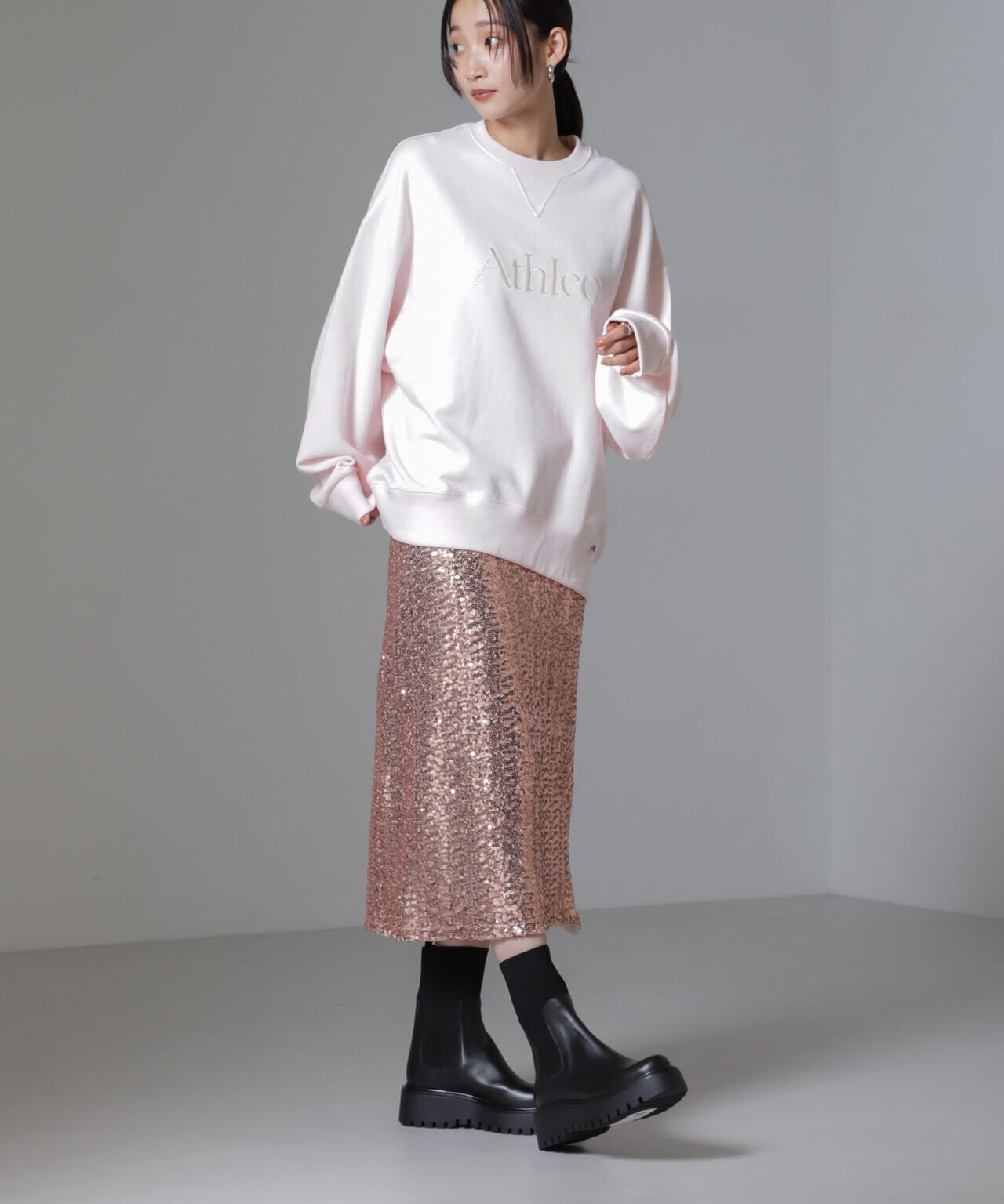 RUSSELL ATHLETIC/別注 Sweat Crew Neck Emb.Shirt 6714223043