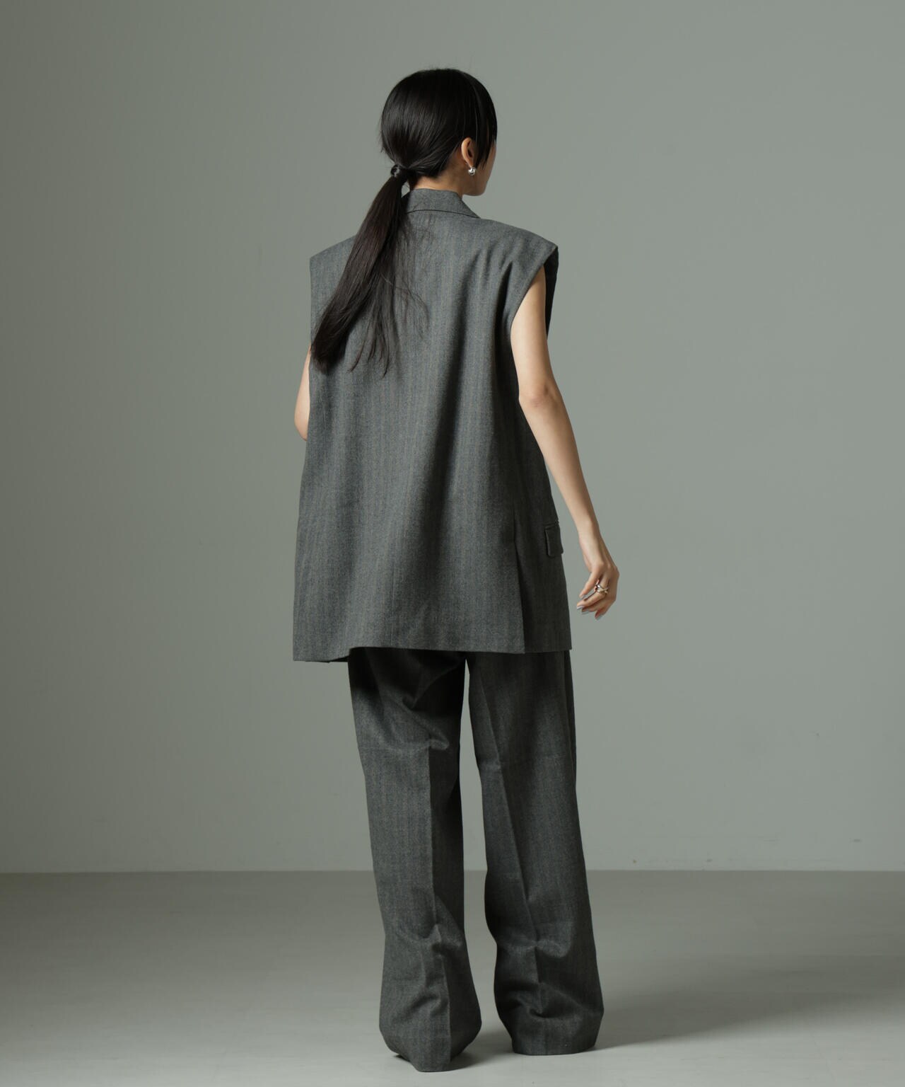 SECOND FEMALE/Hollanda Oversize Waistcoat(セットアップ可) 6714225004