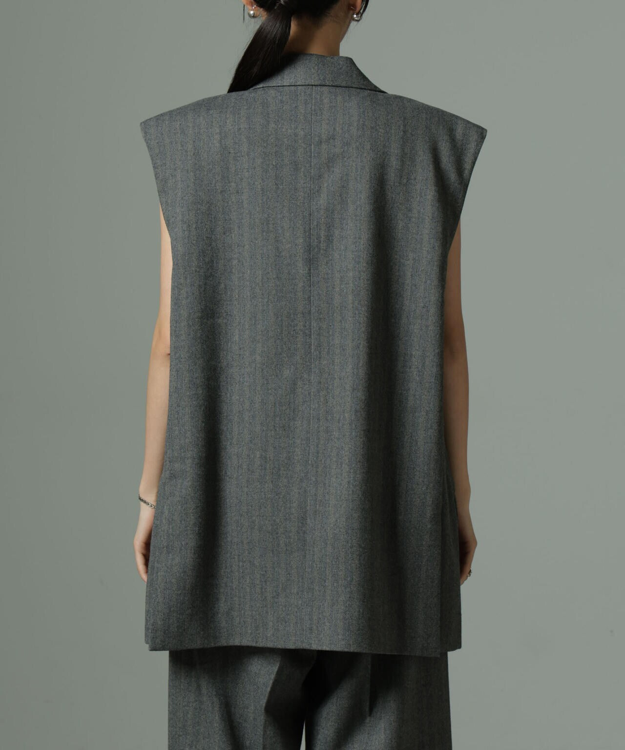 SECOND FEMALE/Hollanda Oversize Waistcoat(セットアップ可) 6714225004